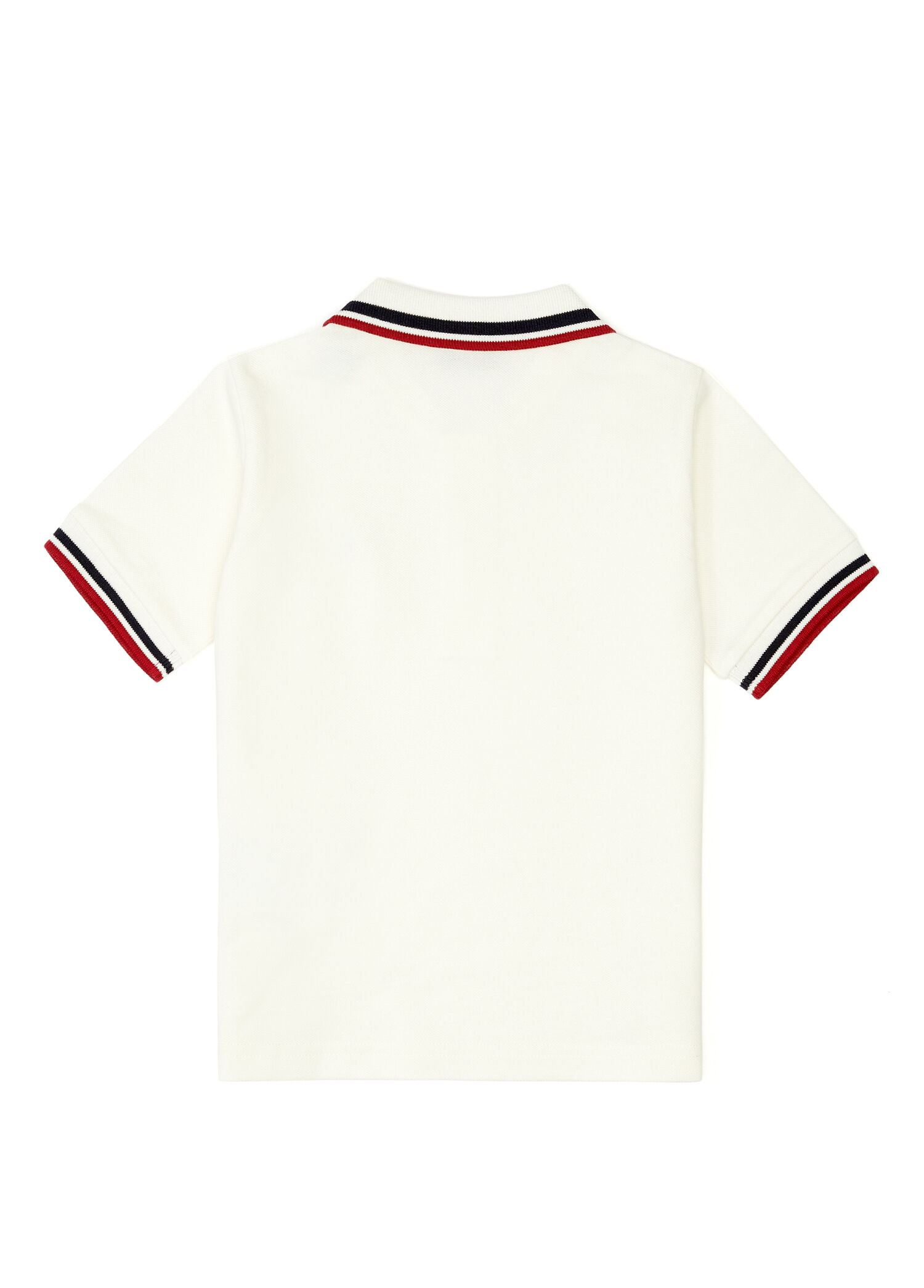 Moncler - Kırık Beyaz Polo Yaka Erkek Çocuk T-shirt - Kırık Beyaz