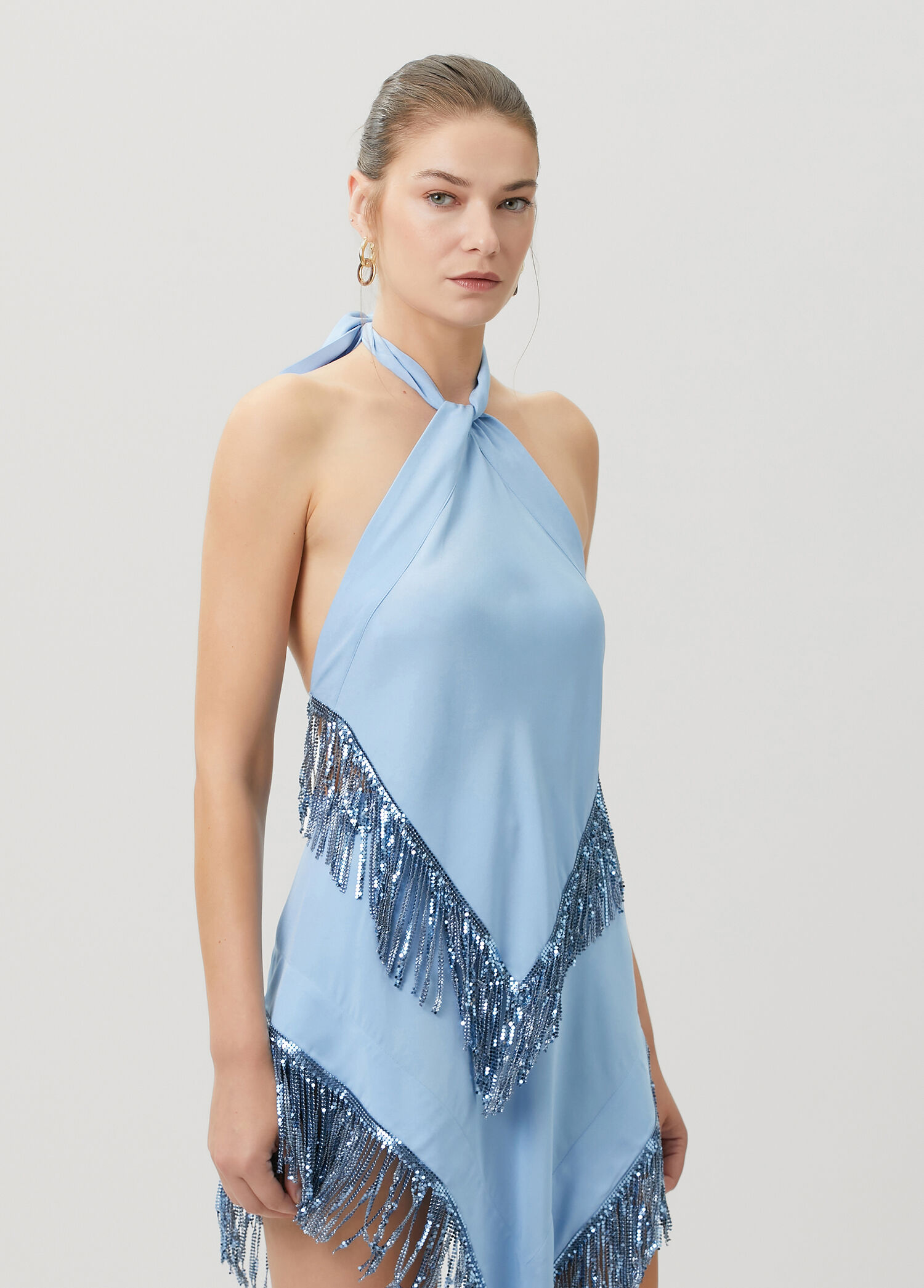 Haut Blue Evening Blouse