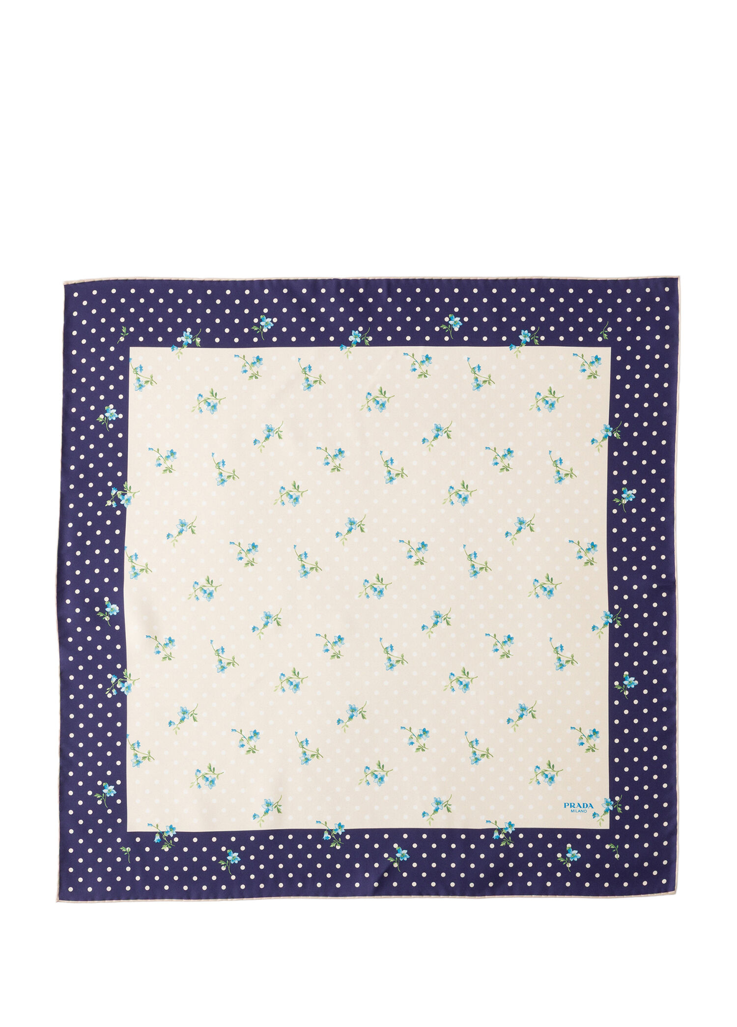 Desenli İpek Twill Kadın Fular 55 x 55 cm