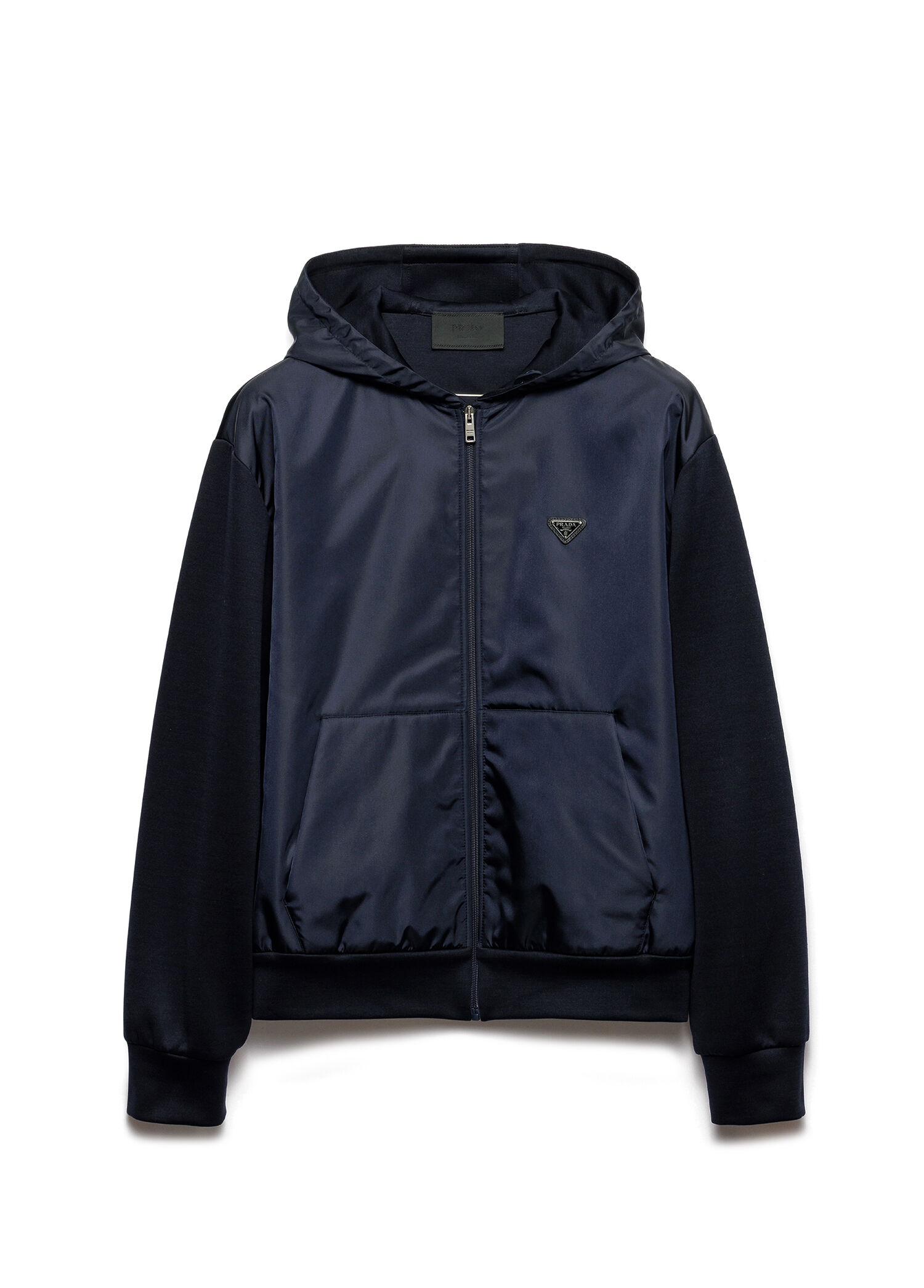 Mavi Teknik Pamuk ve Re-Nylon Kapüşonlu Fermuarlı Erkek Sweatshirt