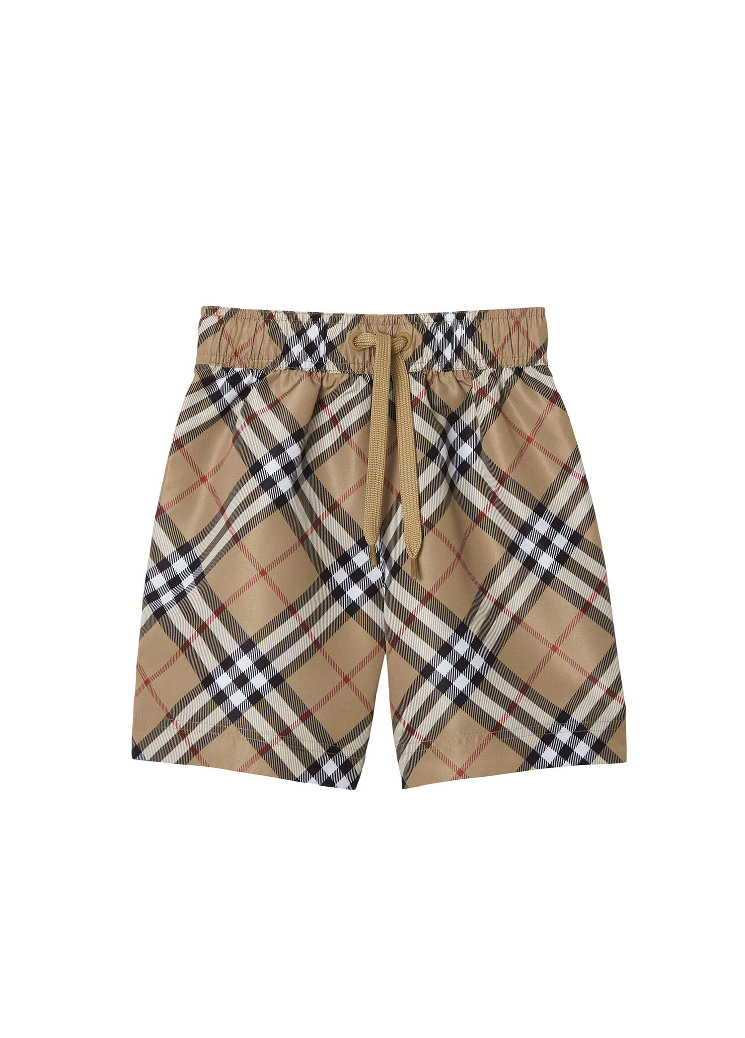 Check Bej Unisex Çocuk Mayo Şort