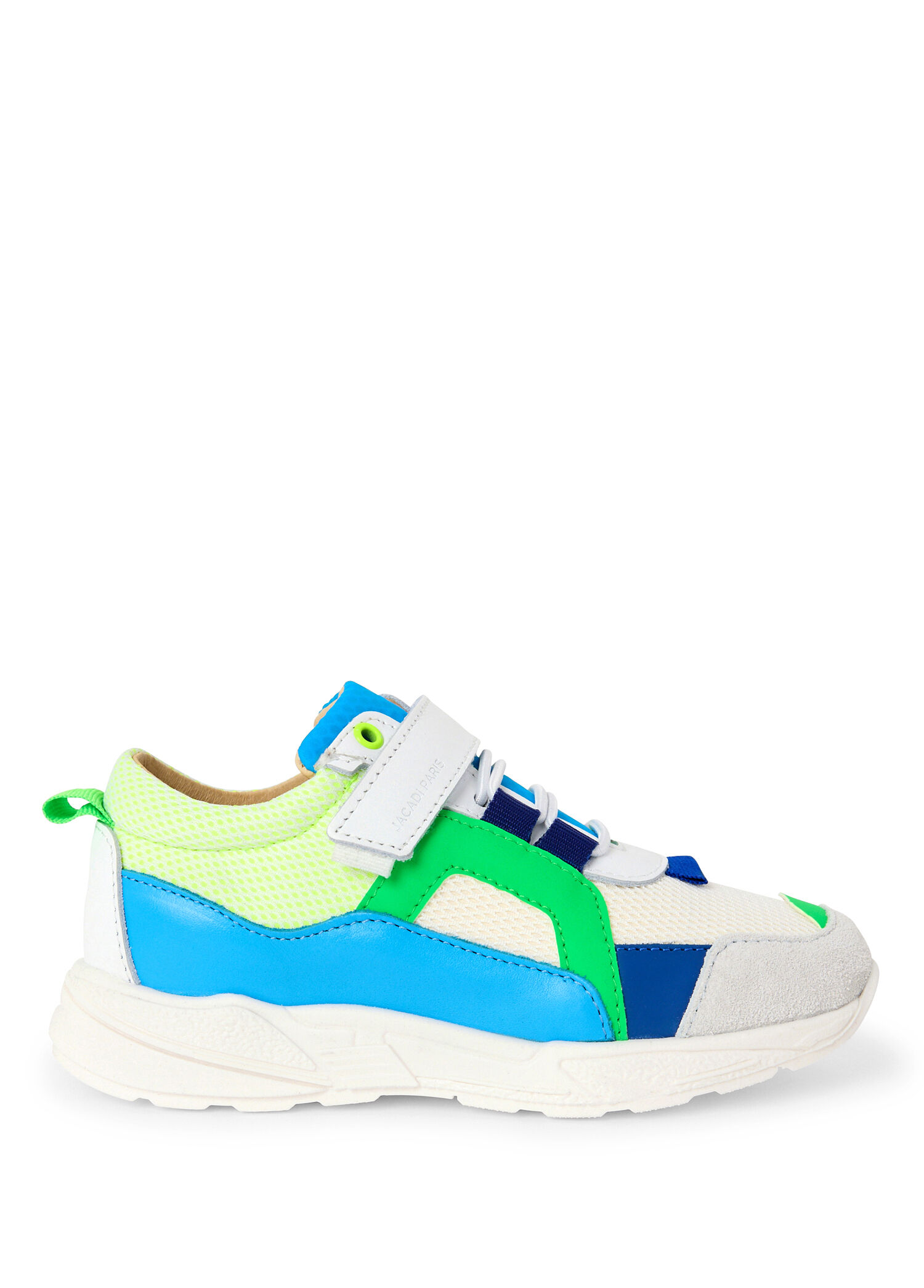 Mavi Renk Bloklu Deri Erkek Çocuk Sneaker