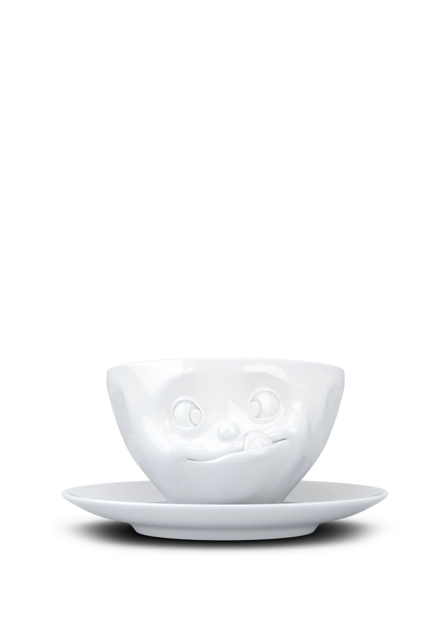 Tasty Beyaz Porselen Çay Fincanı ve Tabağı