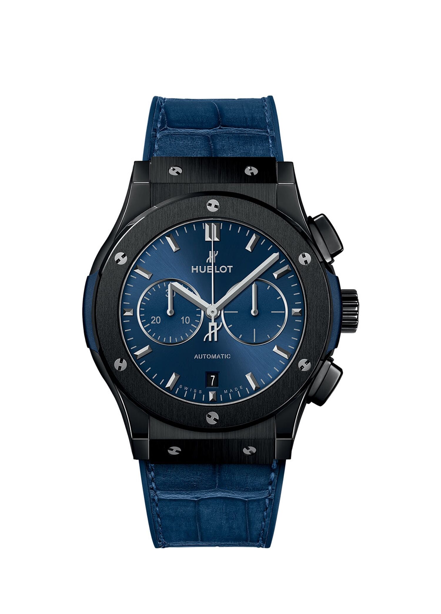 Multicolor Hublot Multicolor Men Ceramic Blue Chronograph Men s Watch 1060118 Beymen