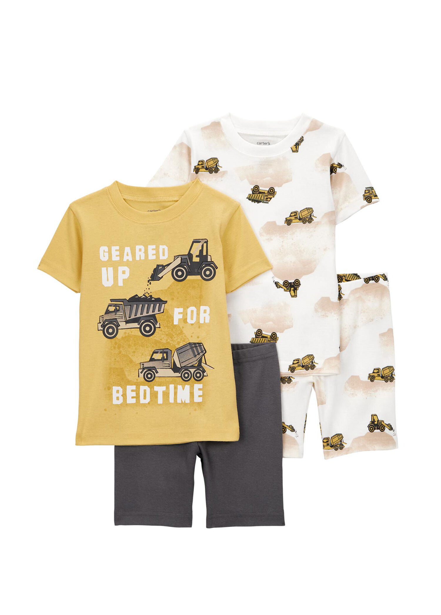 Renkli Kısa Kollu Erkek Çocuk 4'lü Pijama Set
