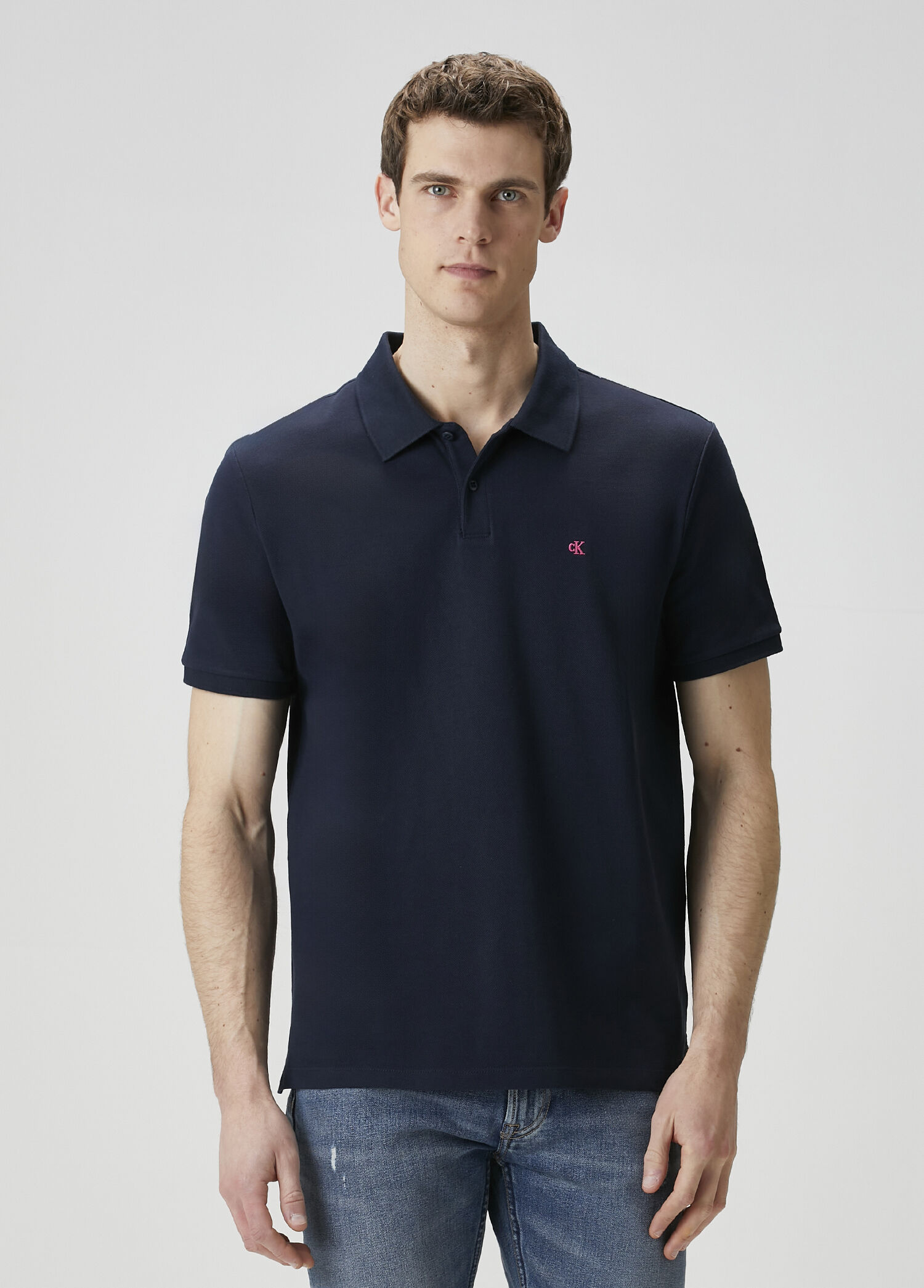 Monogram Lacivert Polo T-shirt