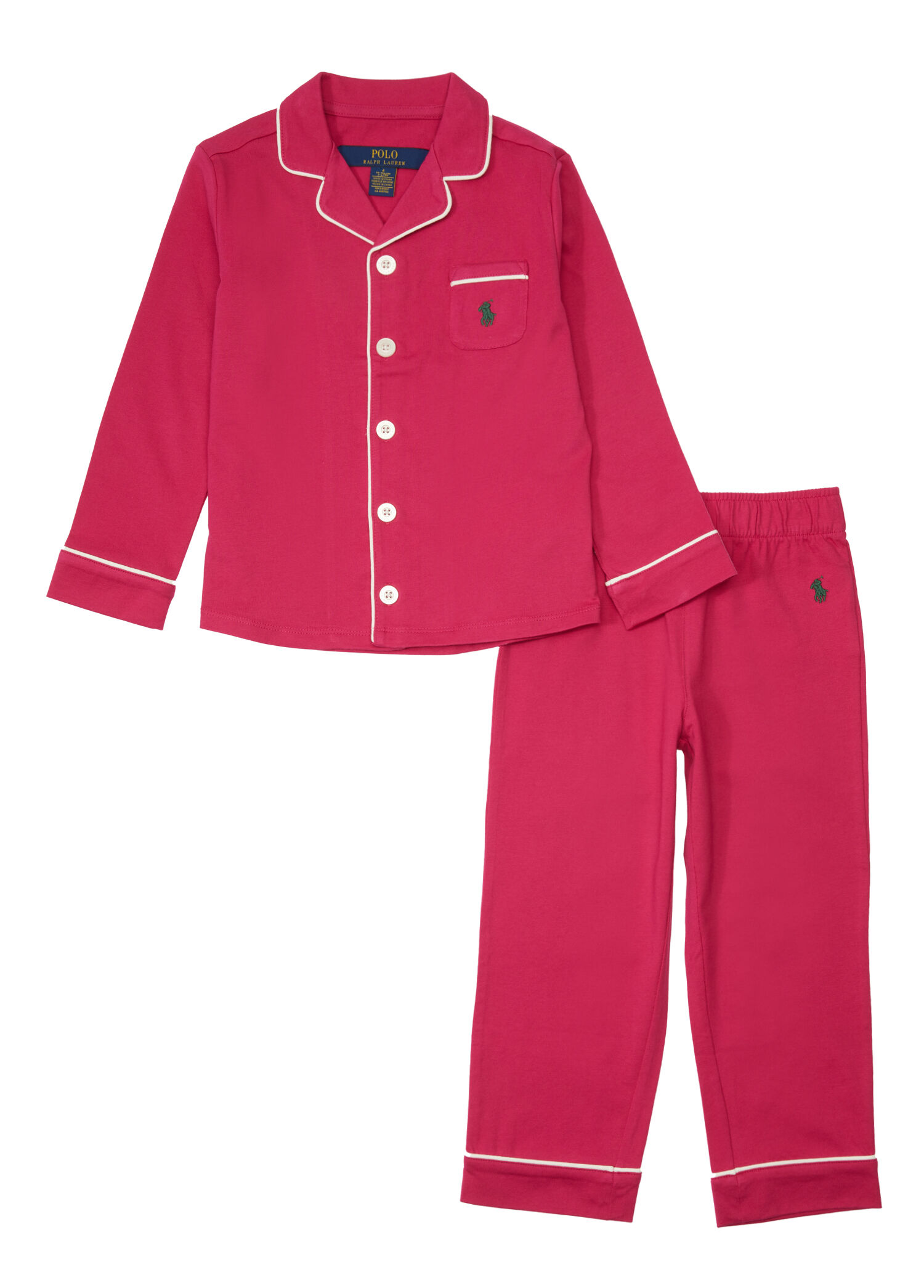 Pembe Biye Detaylı Kız Çocuk Pijama Seti