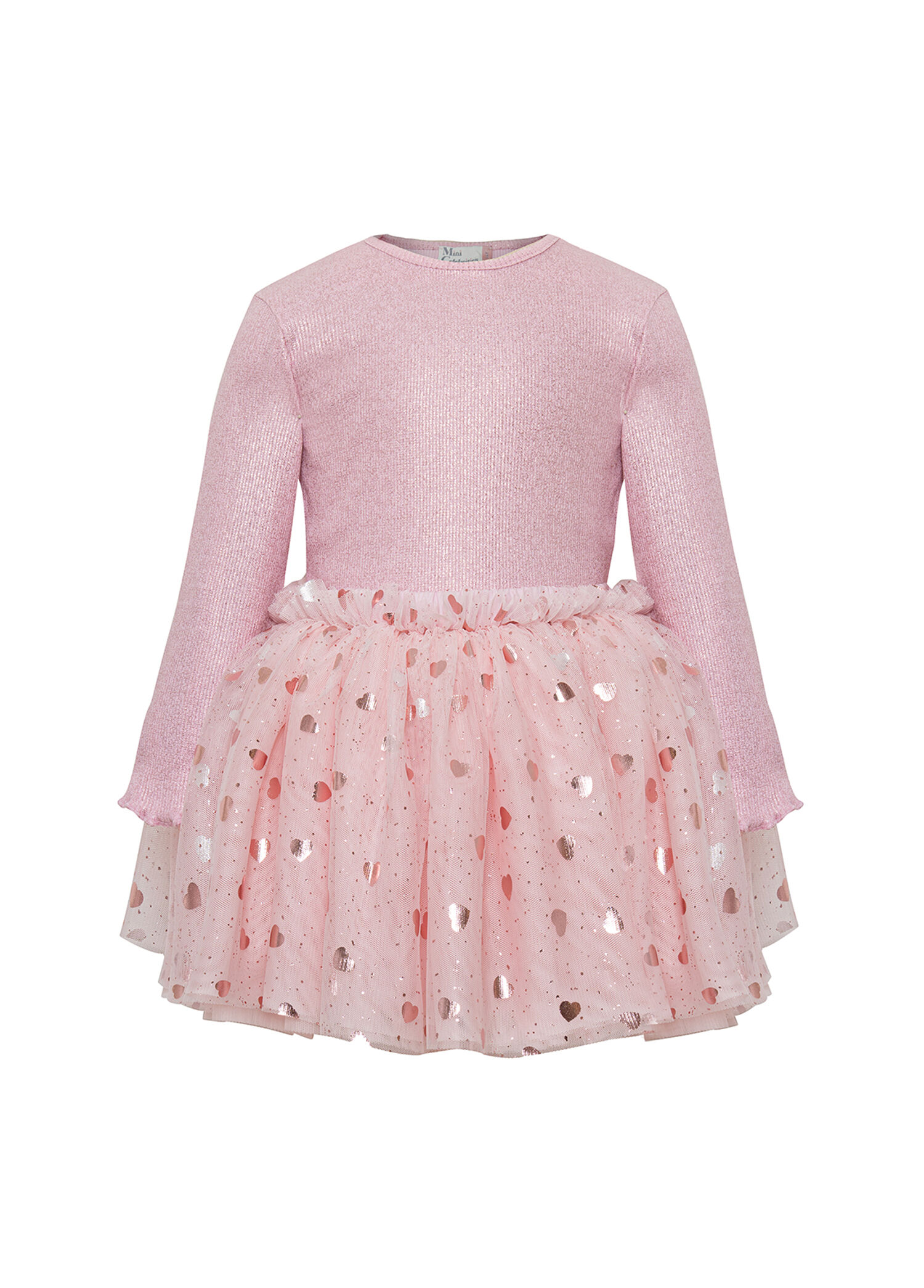 Gleam Pembe Rose Varaklı Tütü ve Bluz Kız Çocuk 2'li Set