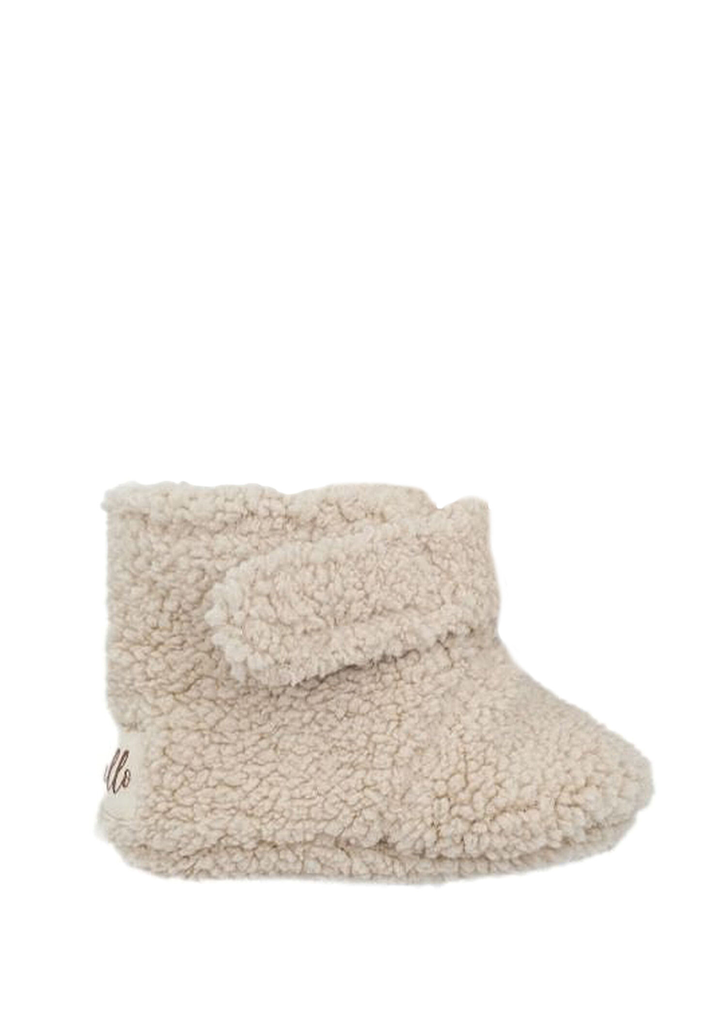 Bej Peluş Unisex Bebek Patik