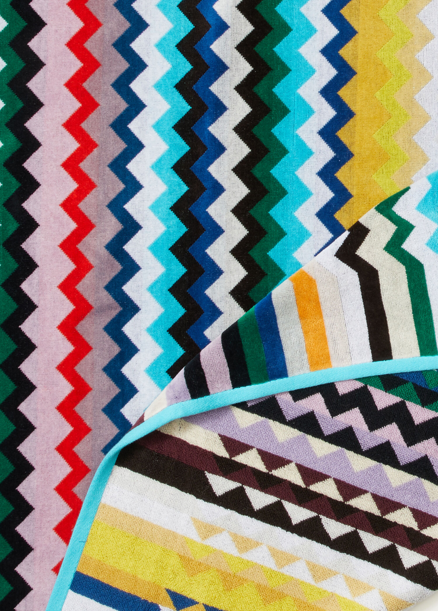 Missoni Home - Carlie Zikzak Desenli Havlu - Mavi