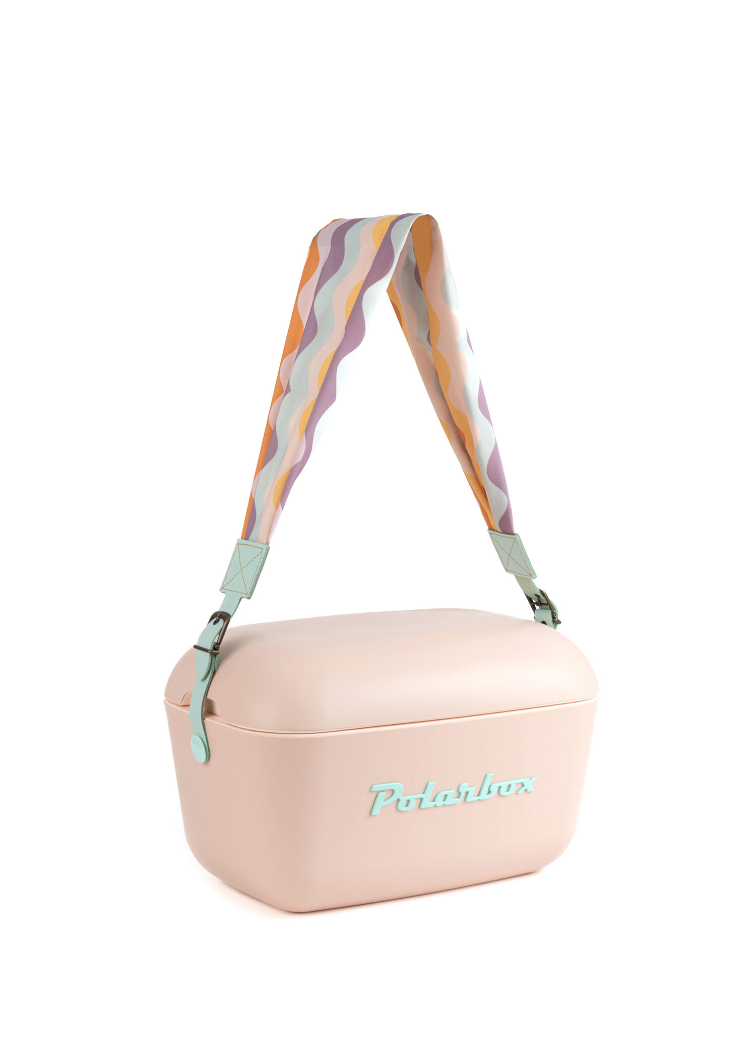 Prinkstyle Ondas Cyan Deri Kayışlı Pembe Mavi Soğuk ve Sıcak Tutucu Thermo Çanta 20 lt