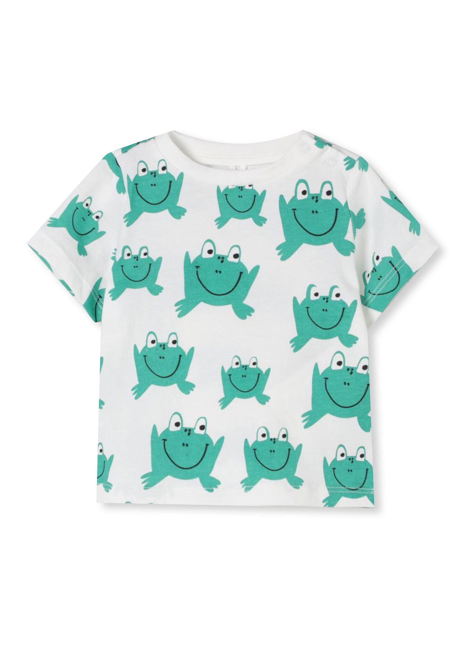 Beyaz Yeşil Erkek Bebek T-shirt