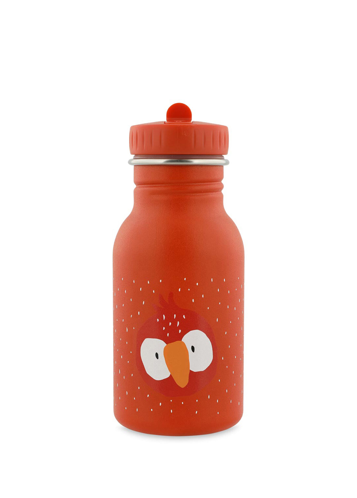 Mr. Parrot Kırmızı Çelik Su Şişesi Suluk Matara 350 ml