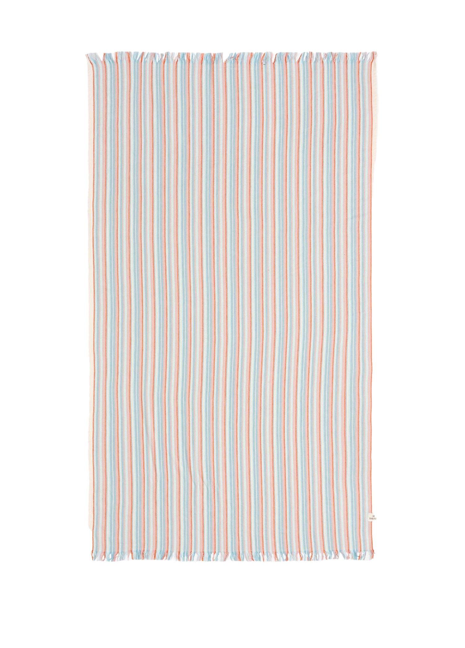 Punto Stripe Kiremit Çizgili Pamuklu Peştemal