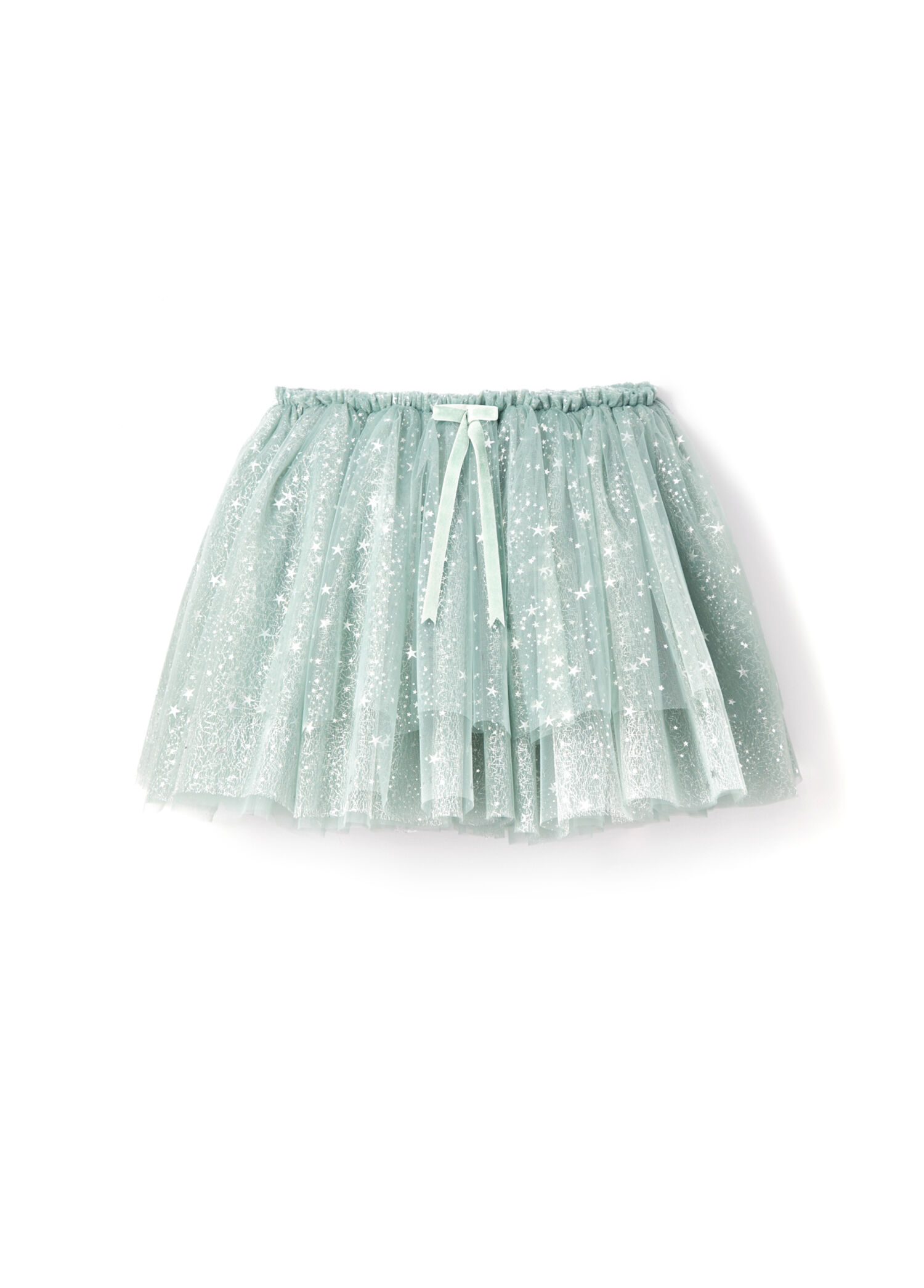 Minty Stardust Yeşil Pileli Kız Çocuk Etek