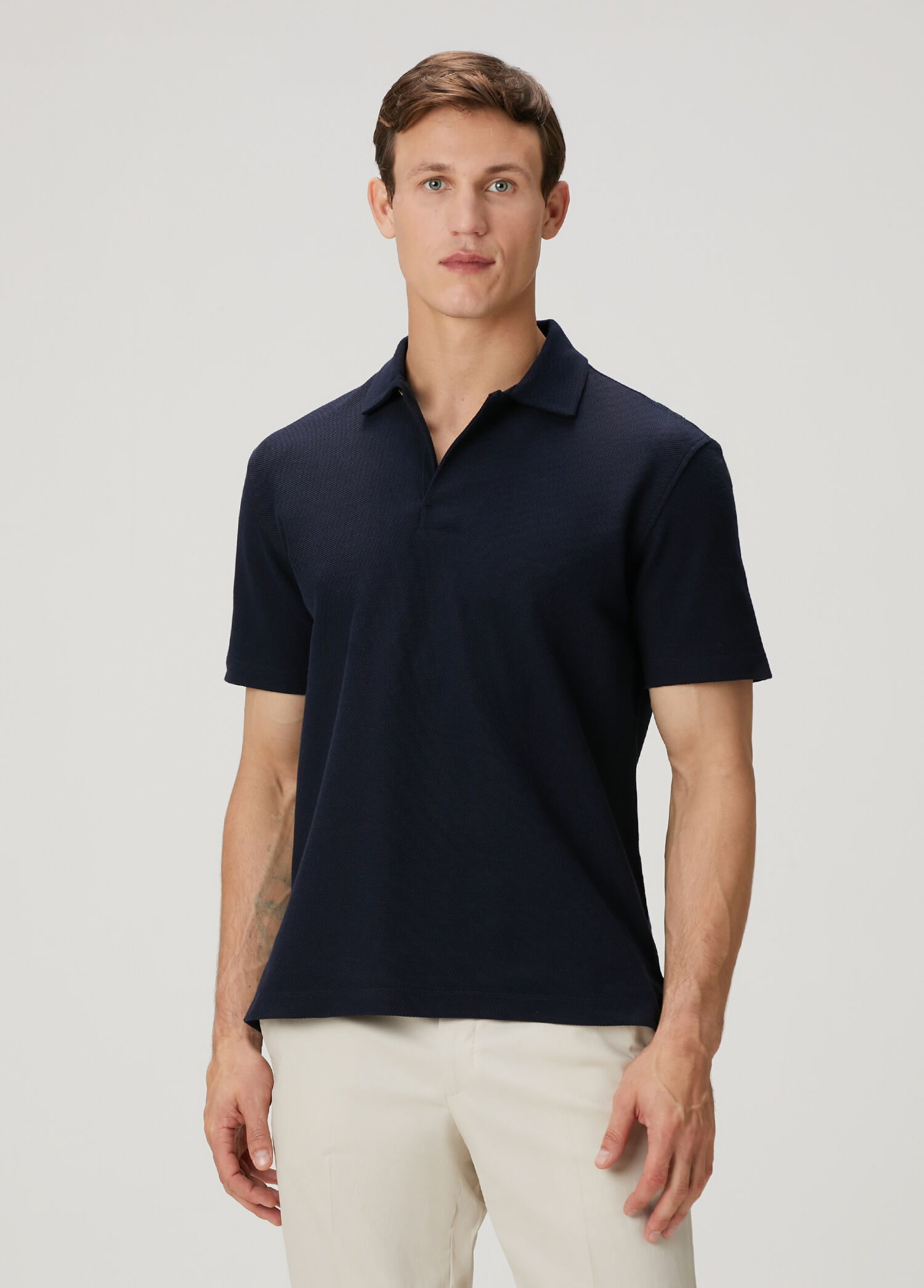 Lacivert Polo Yaka T-shirt