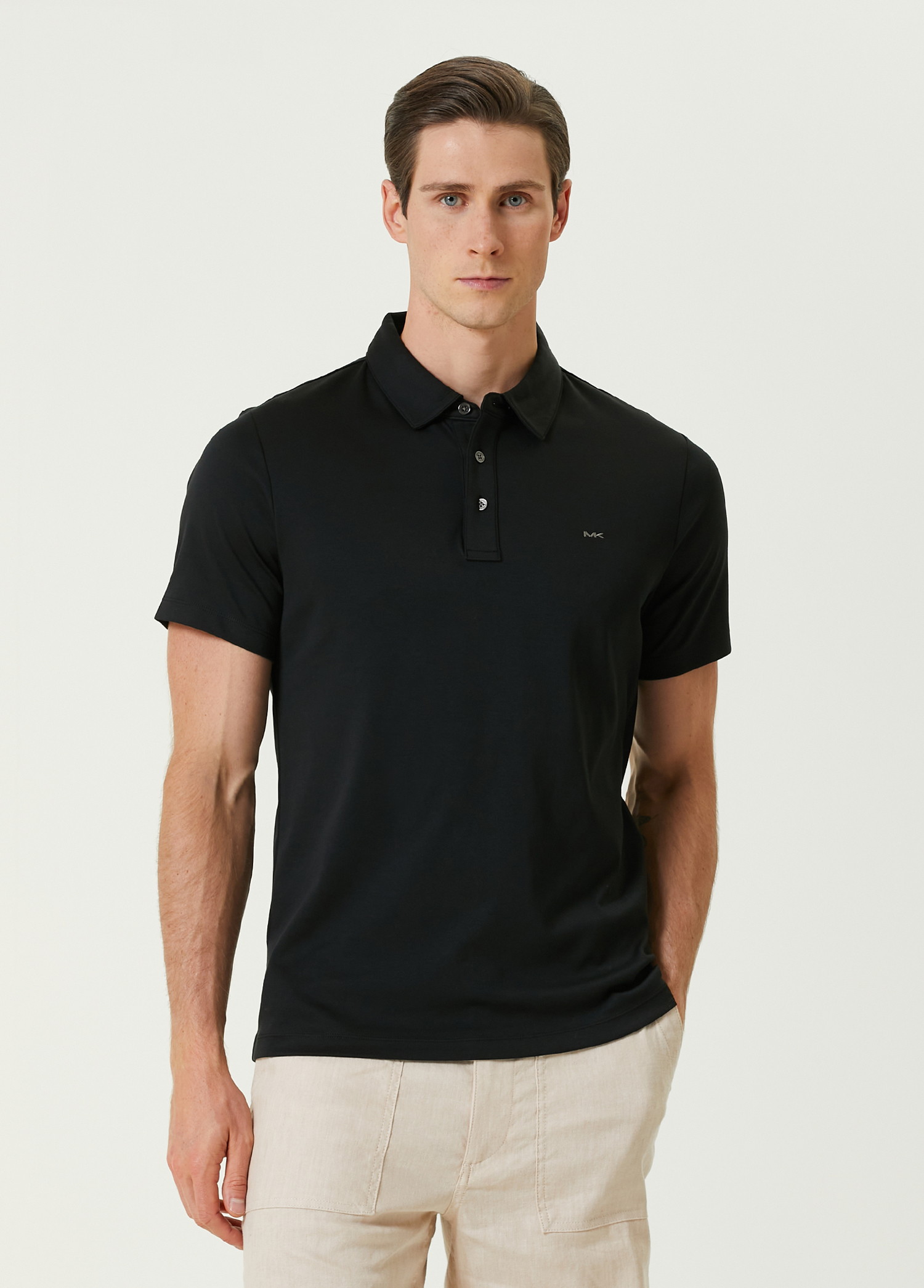 Siyah Polo Yaka T-shirt