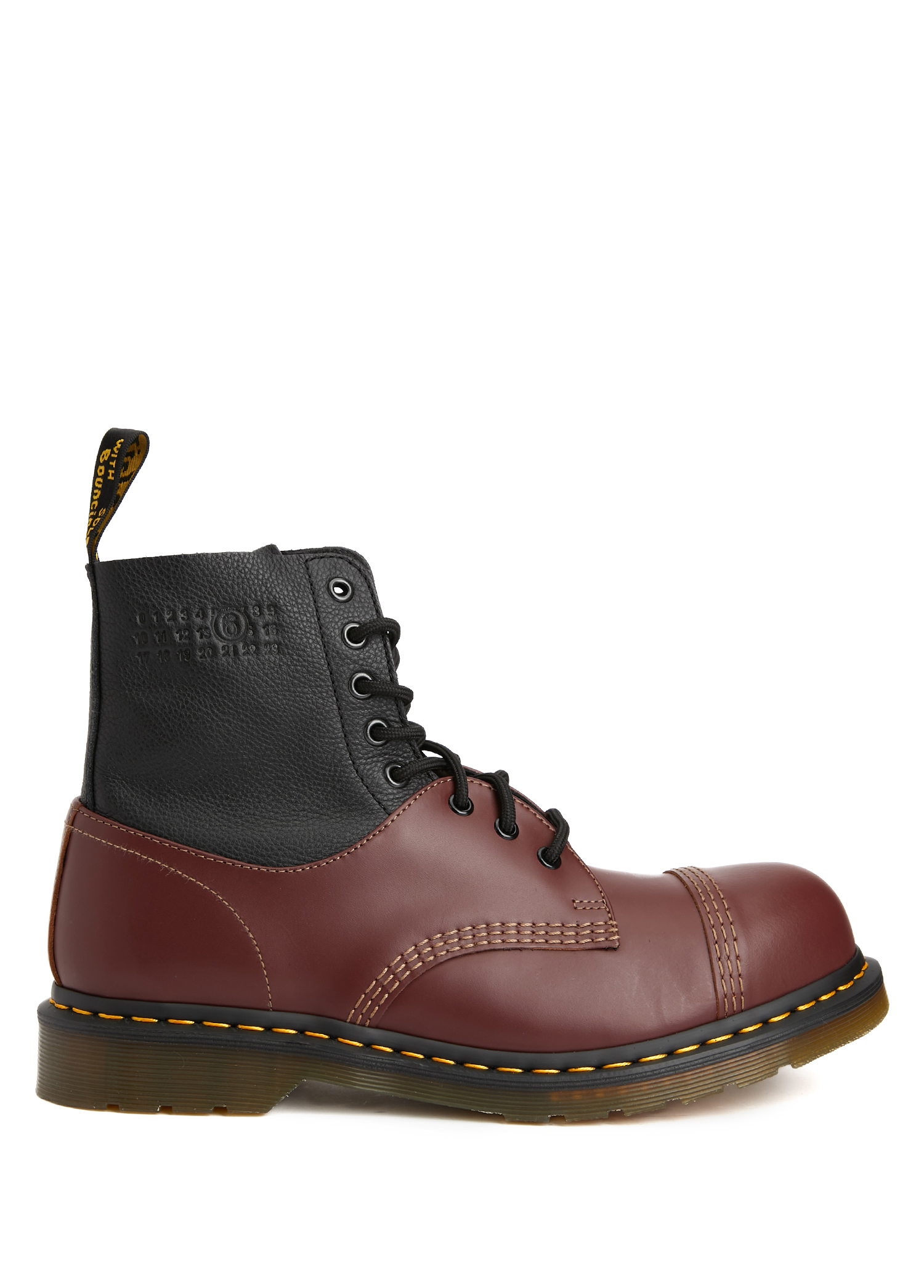 x Dr. Martens Siyah Kırmızı Erkek Deri Bot