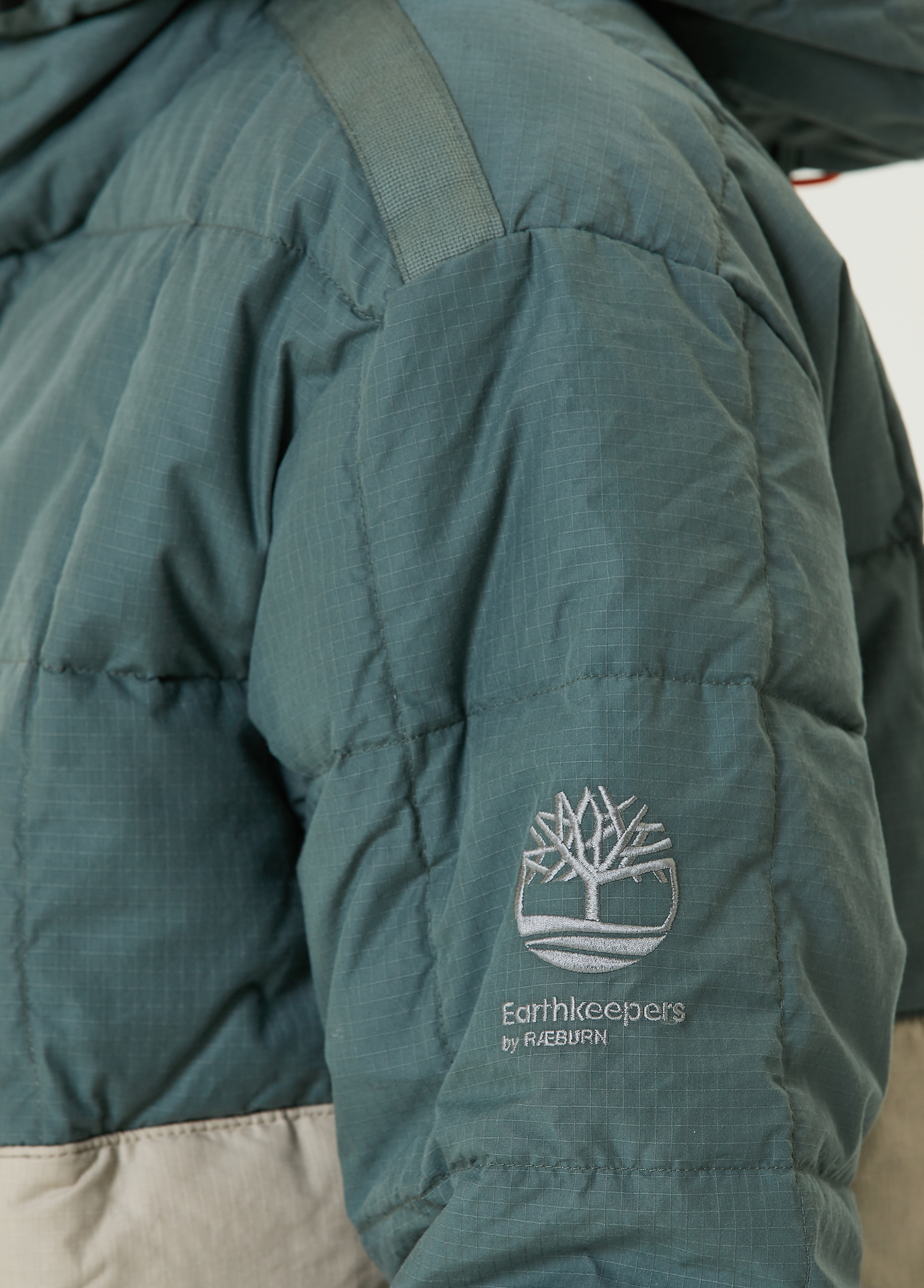 Timberland Colorblocked Hooded Puff Anorak Jacket