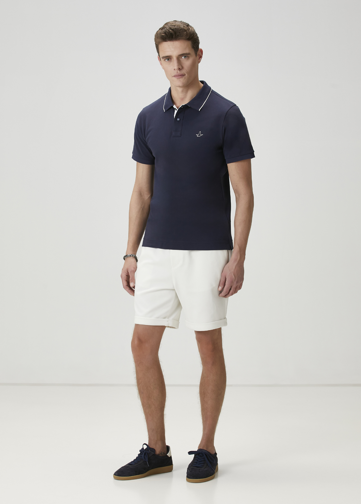 Slim Fit Lacivert Polo Yaka T-shirt_2