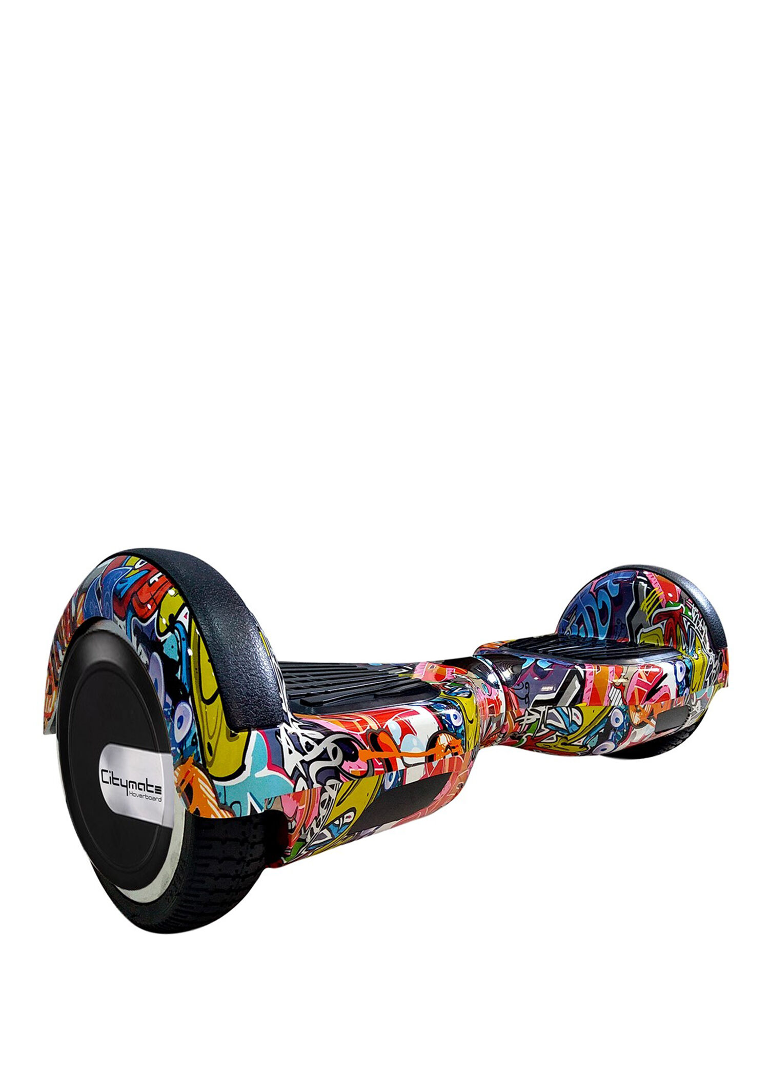 Bluetooth Hoparlörlü Akıllı Dengeli Turuncu Grafiti Desenli Hoverboard