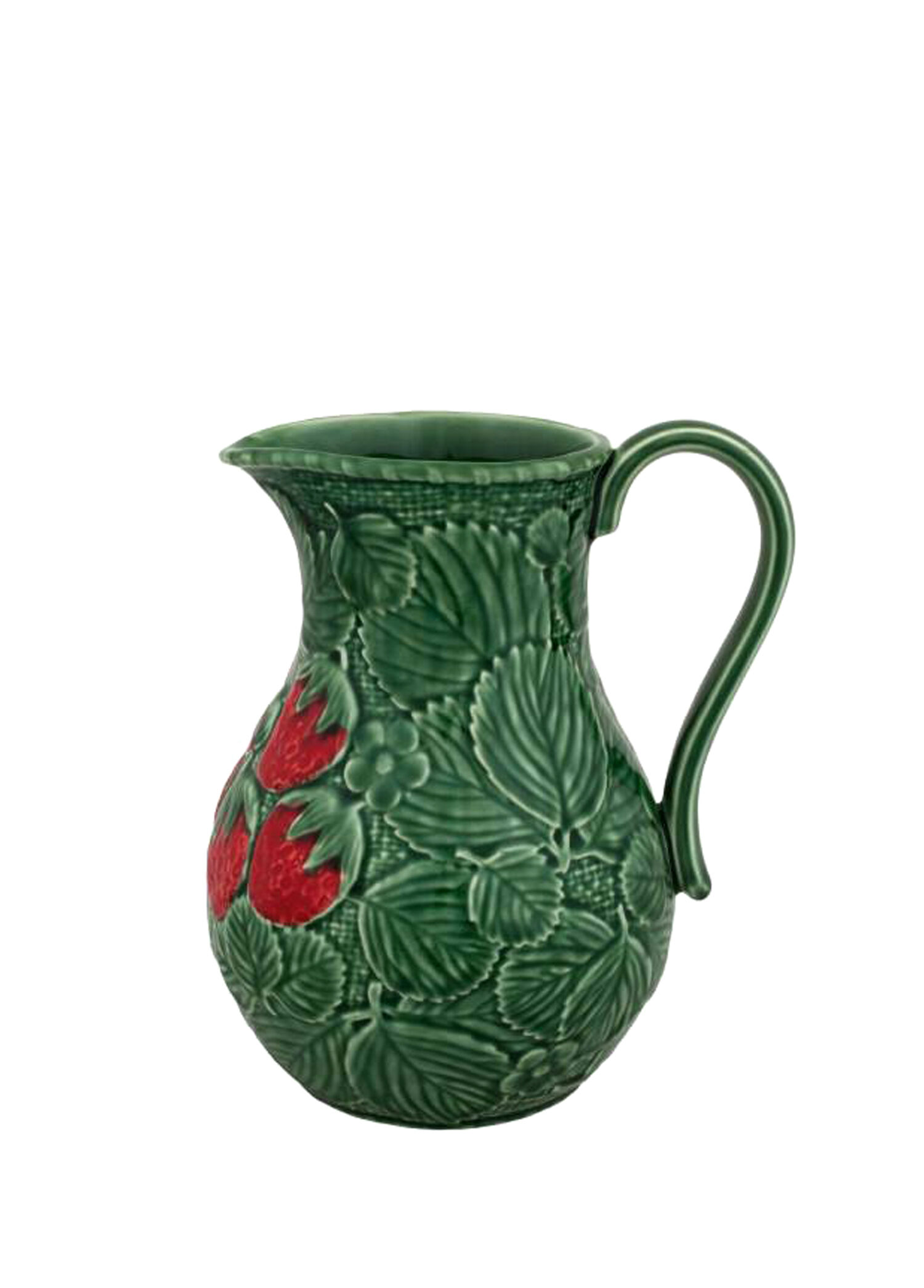 Yeşil Çilekli Seramik Sürahi 2200 ml