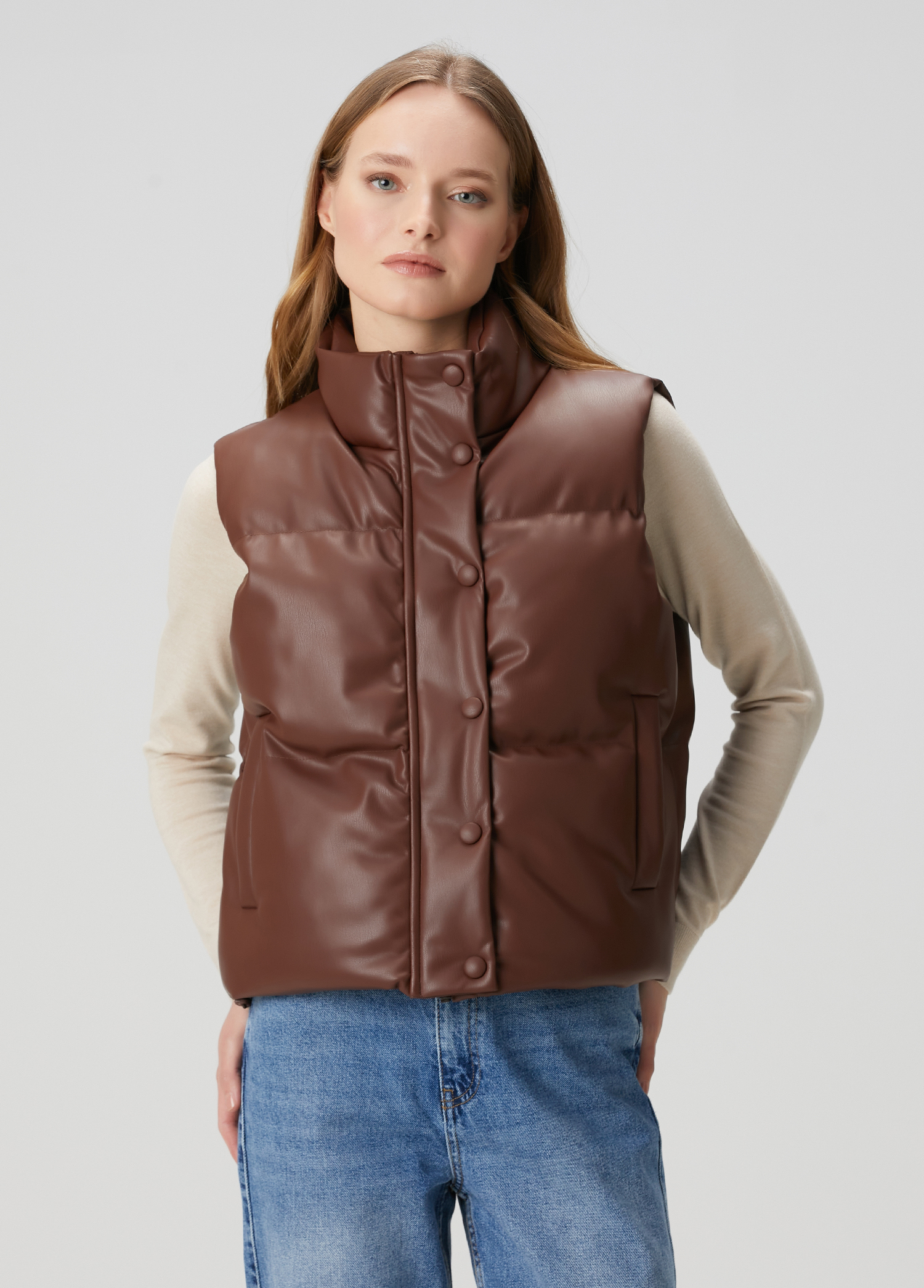 Kahverengi Puffer Yelek_3