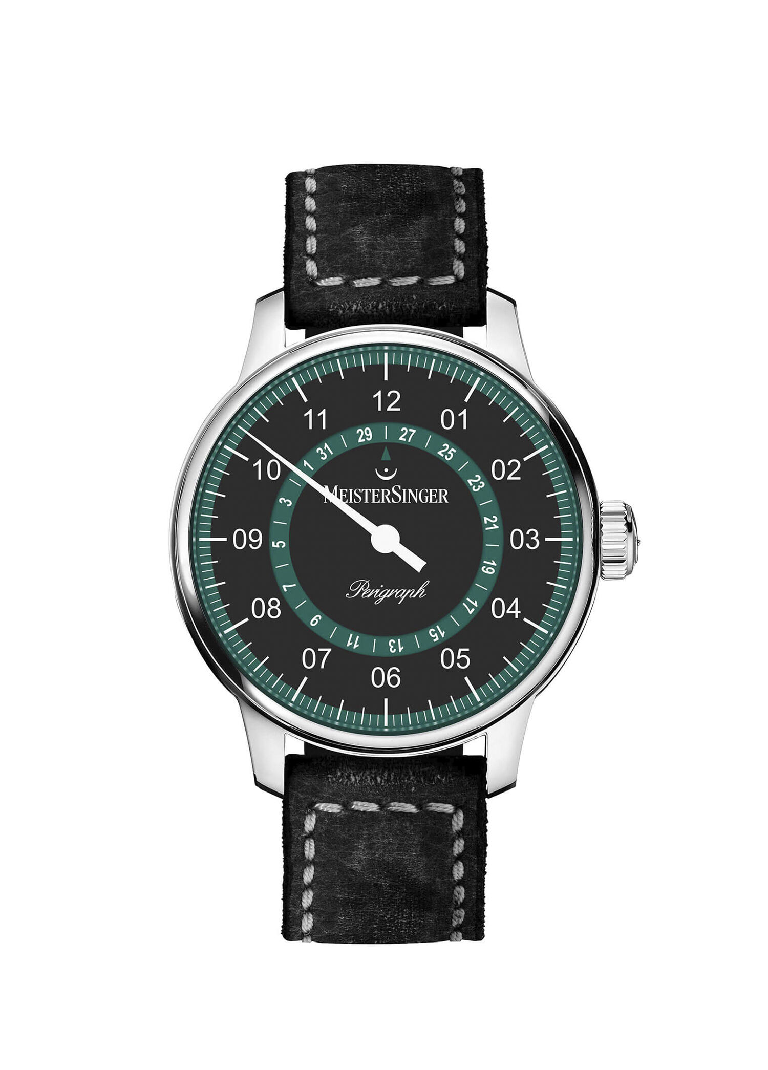 Black MeisterSinger Black Men Perigraph Black Petrol Black Leather