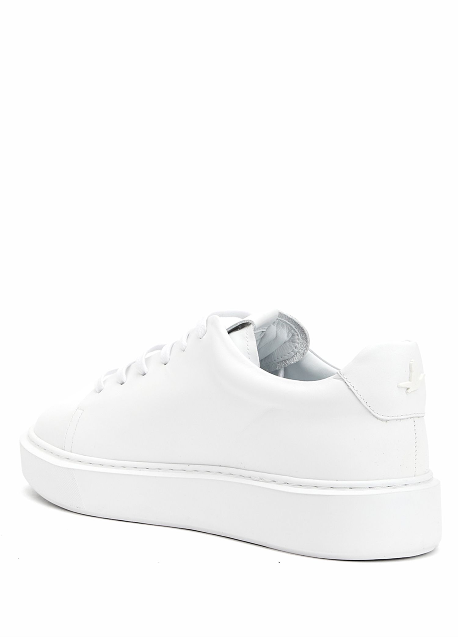 Ekru Kadın Deri Sneaker_1