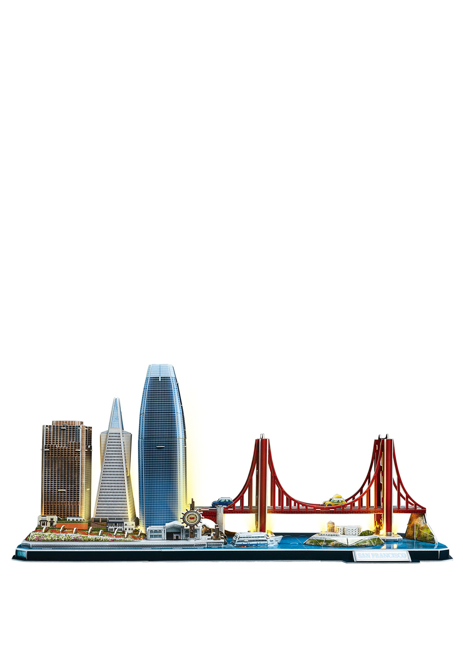 San Francisco Led Işıklı 3D Puzzle 90 Parça