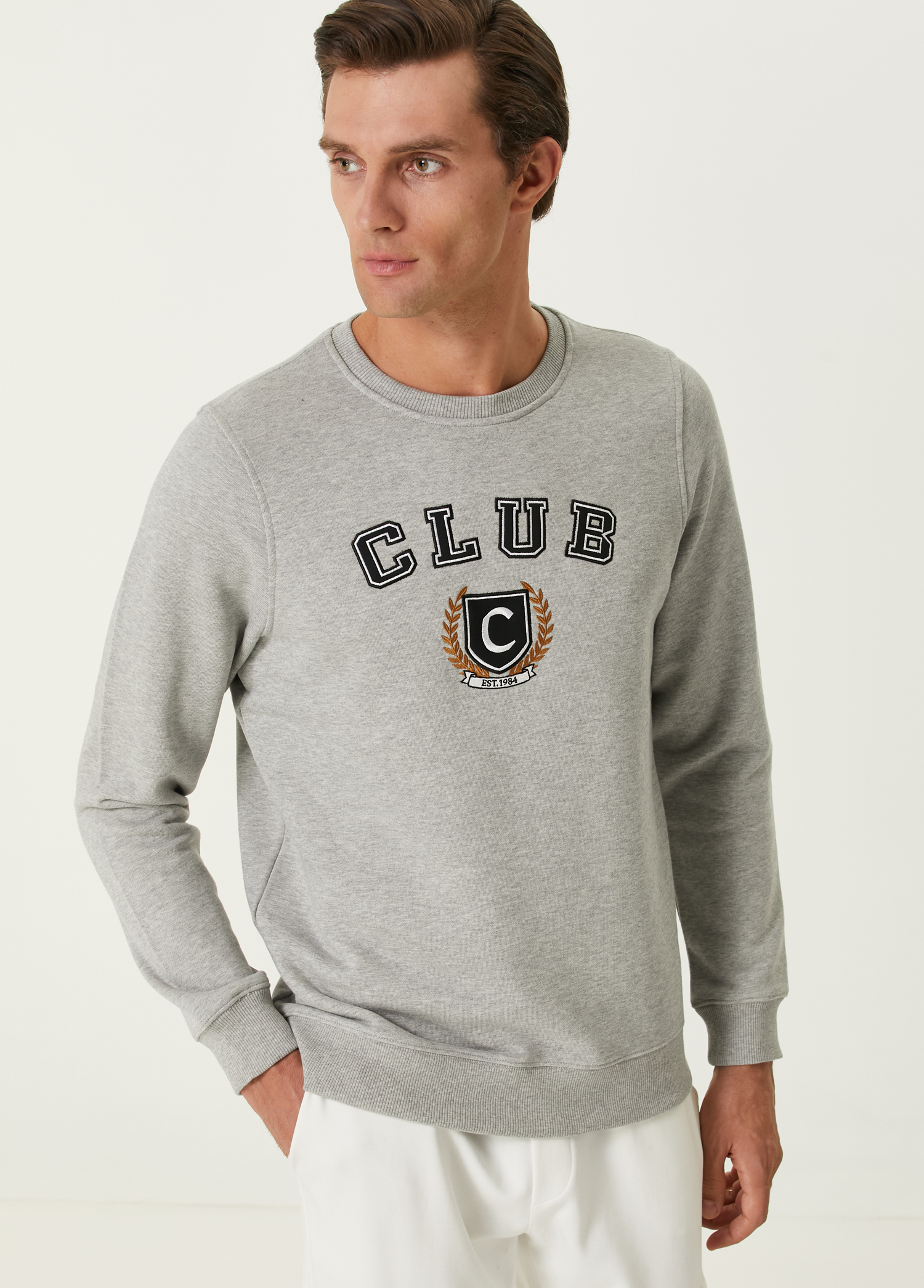 Club Kolej Gri Melanj Sweatshirt_1