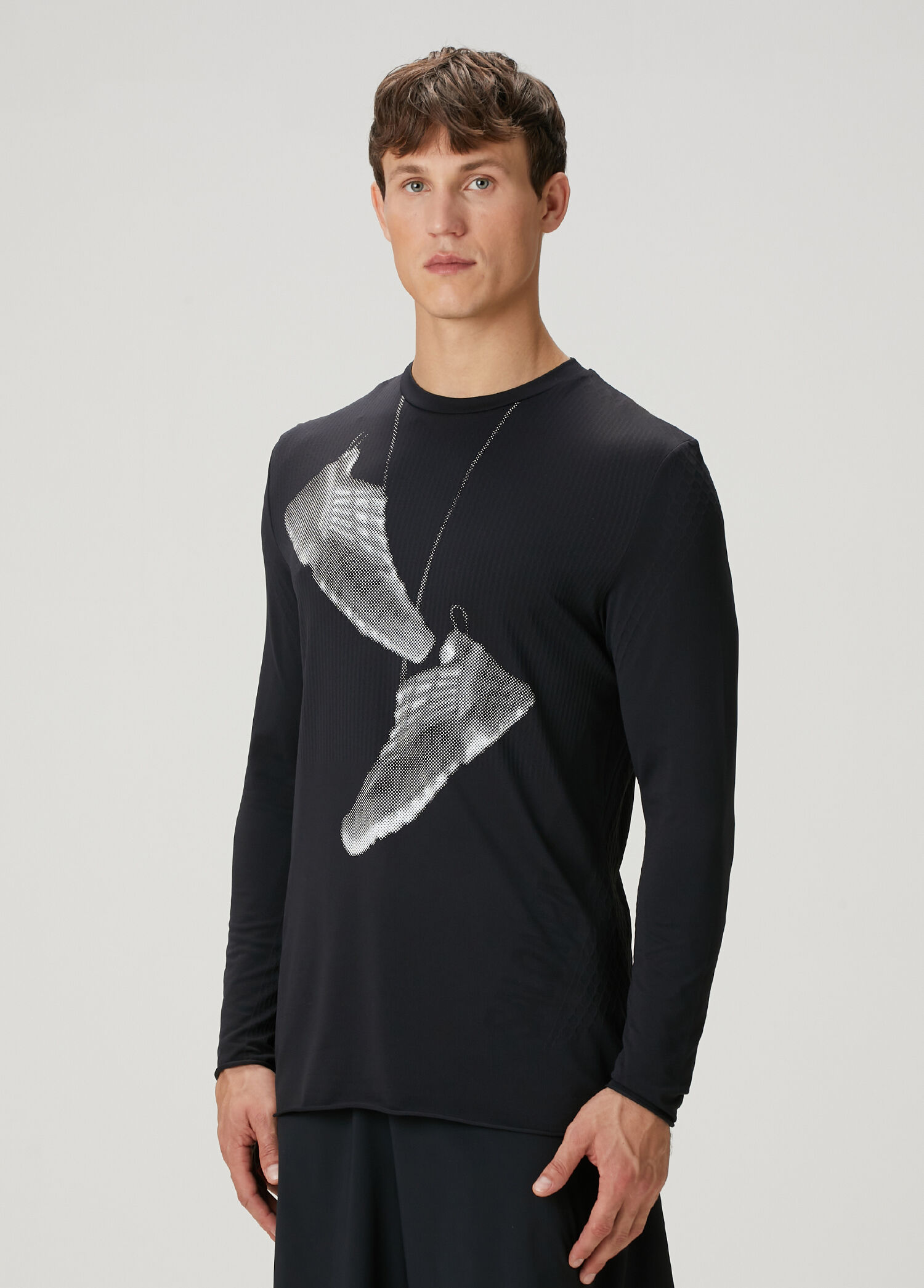 Salomon x MM6 Siyah Figür Baskılı T-shirt