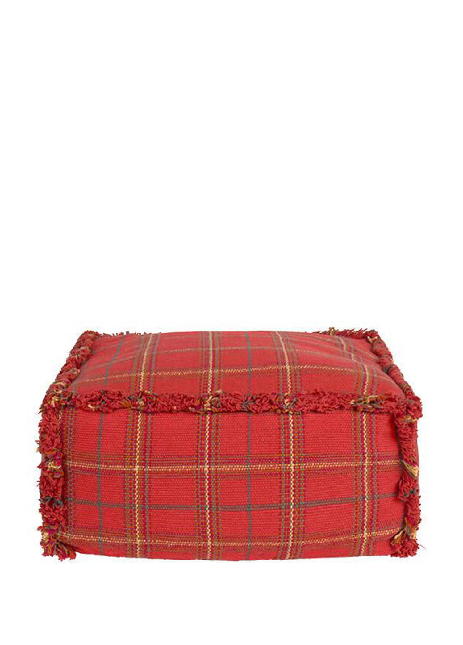 Tartan Mapple Red Çocuk Odası Puf