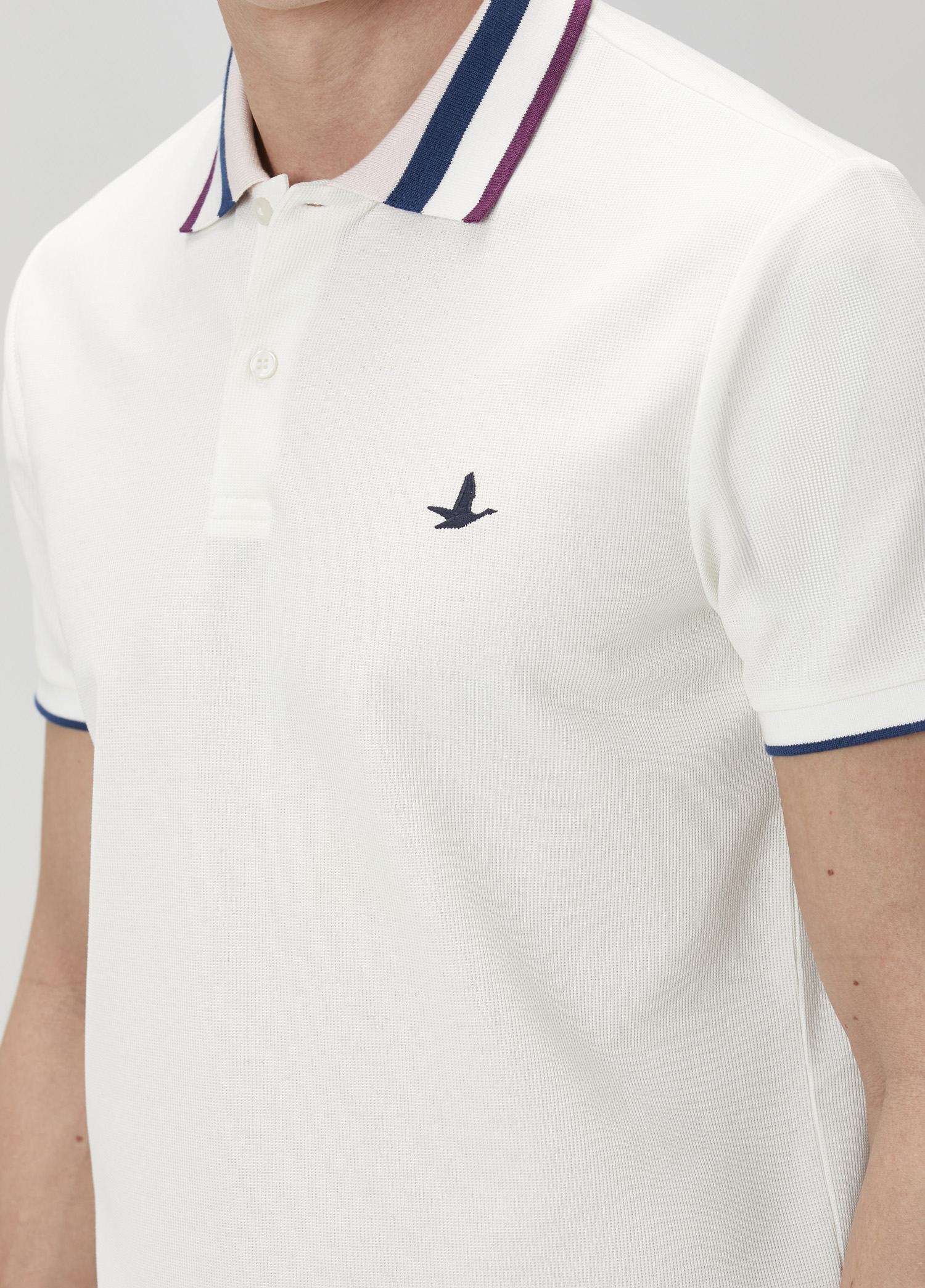 Comfort Fit Beyaz Polo Yaka T-shirt_5