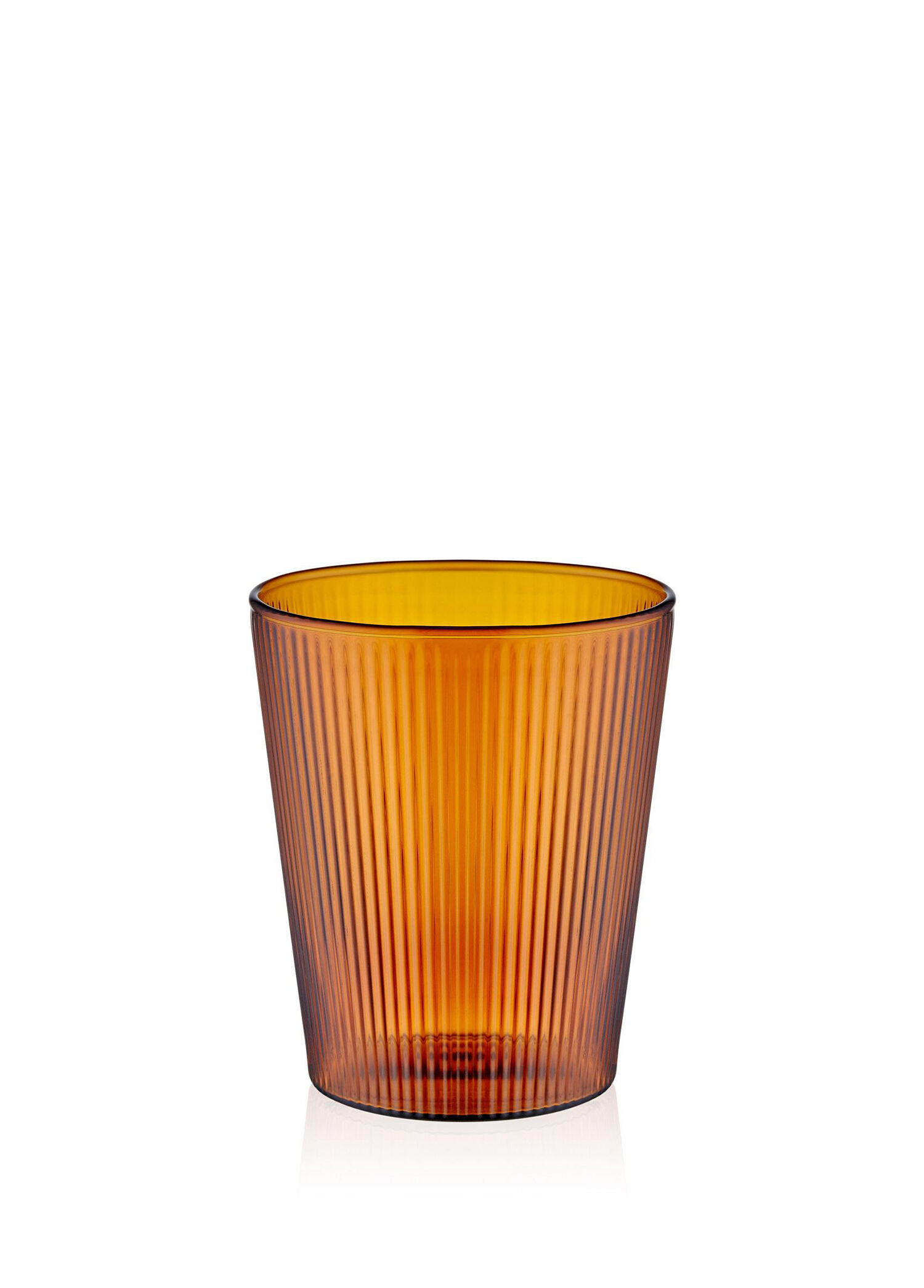 Striped Borosilikat Cam Amber Bardak