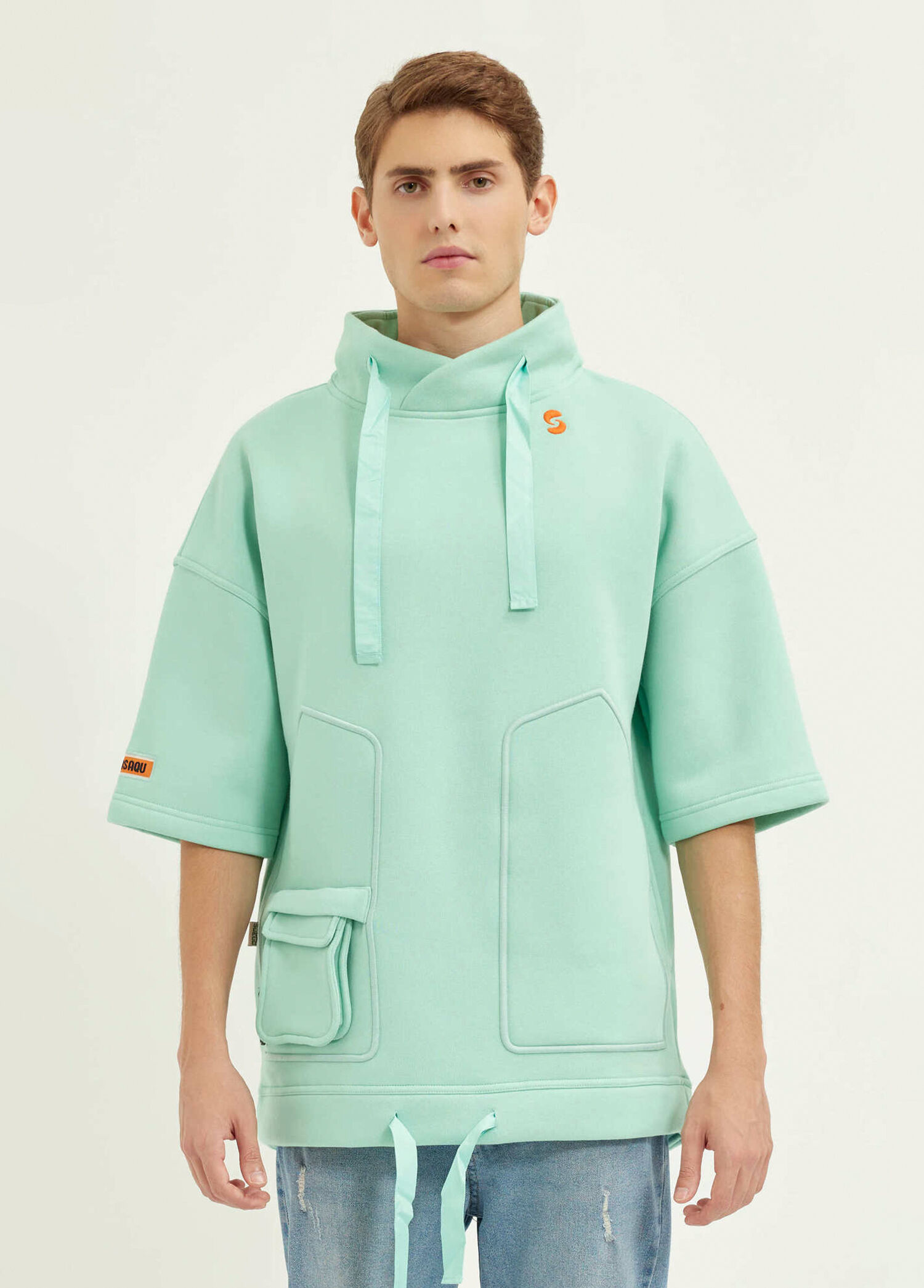 Cava Yeşil Oversize Kapüşonlu Sweatshirt