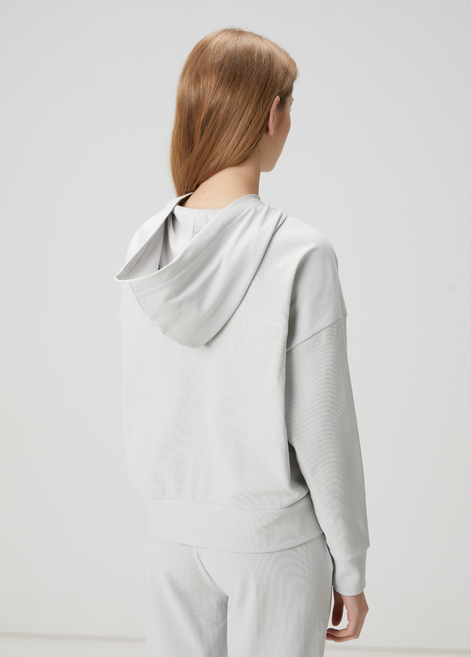 Gri Kapüşonlu İnce Ottoman Sweatshirt_4