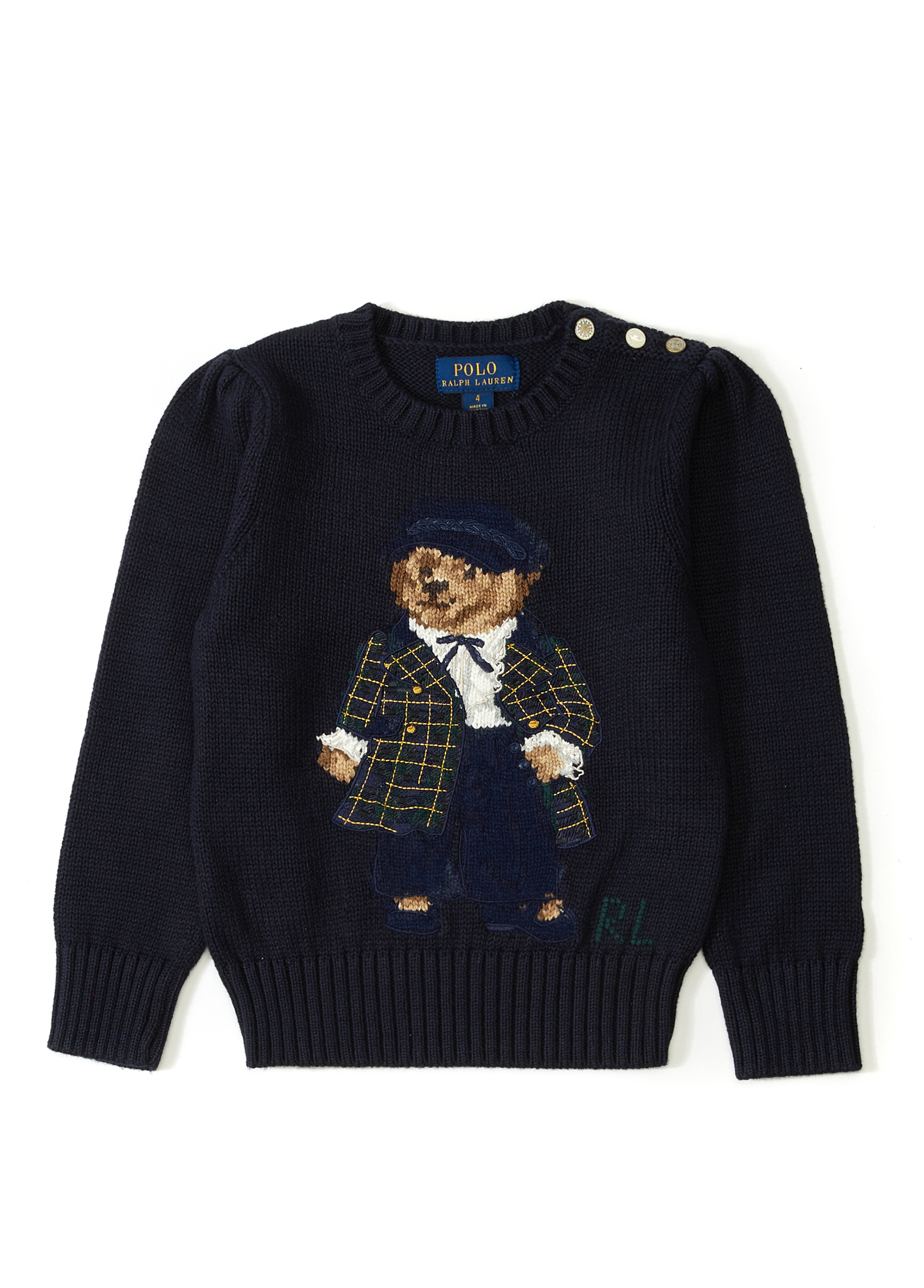 Polo Bear Lacivert Kız Çocuk Kazak