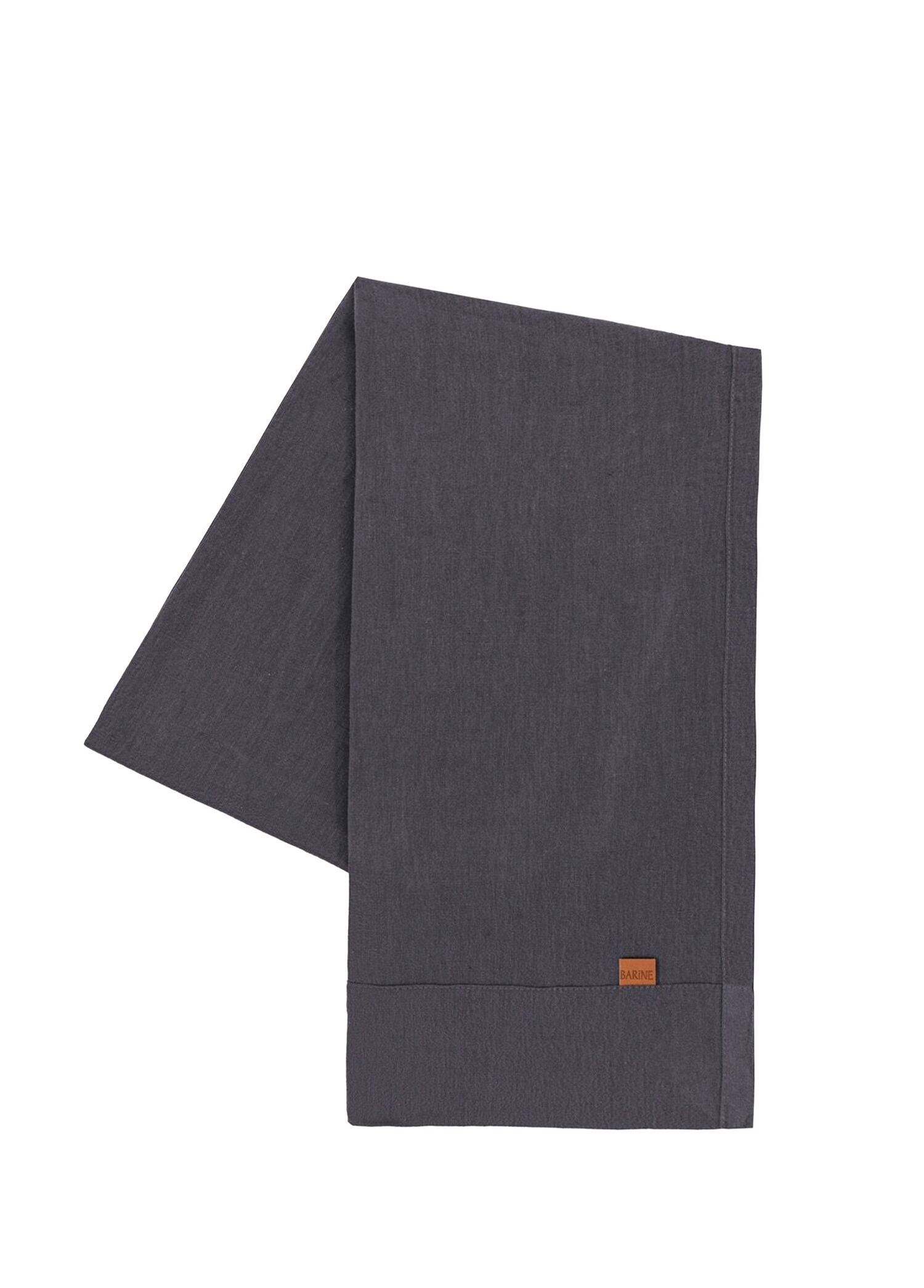 Antrasit Linen Keten Runner 45x160 cm