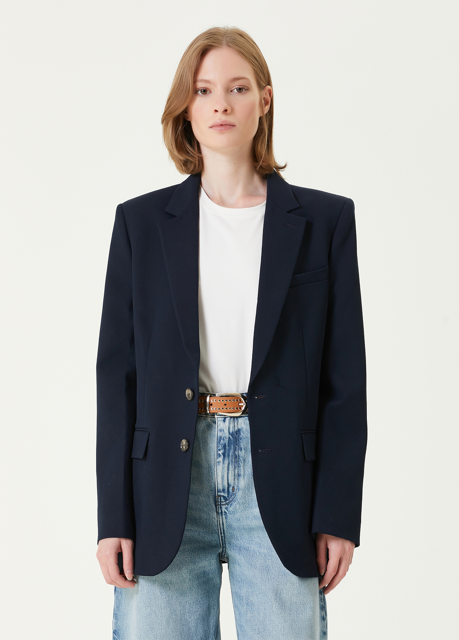 Everyday Lacivert Twill Blazer