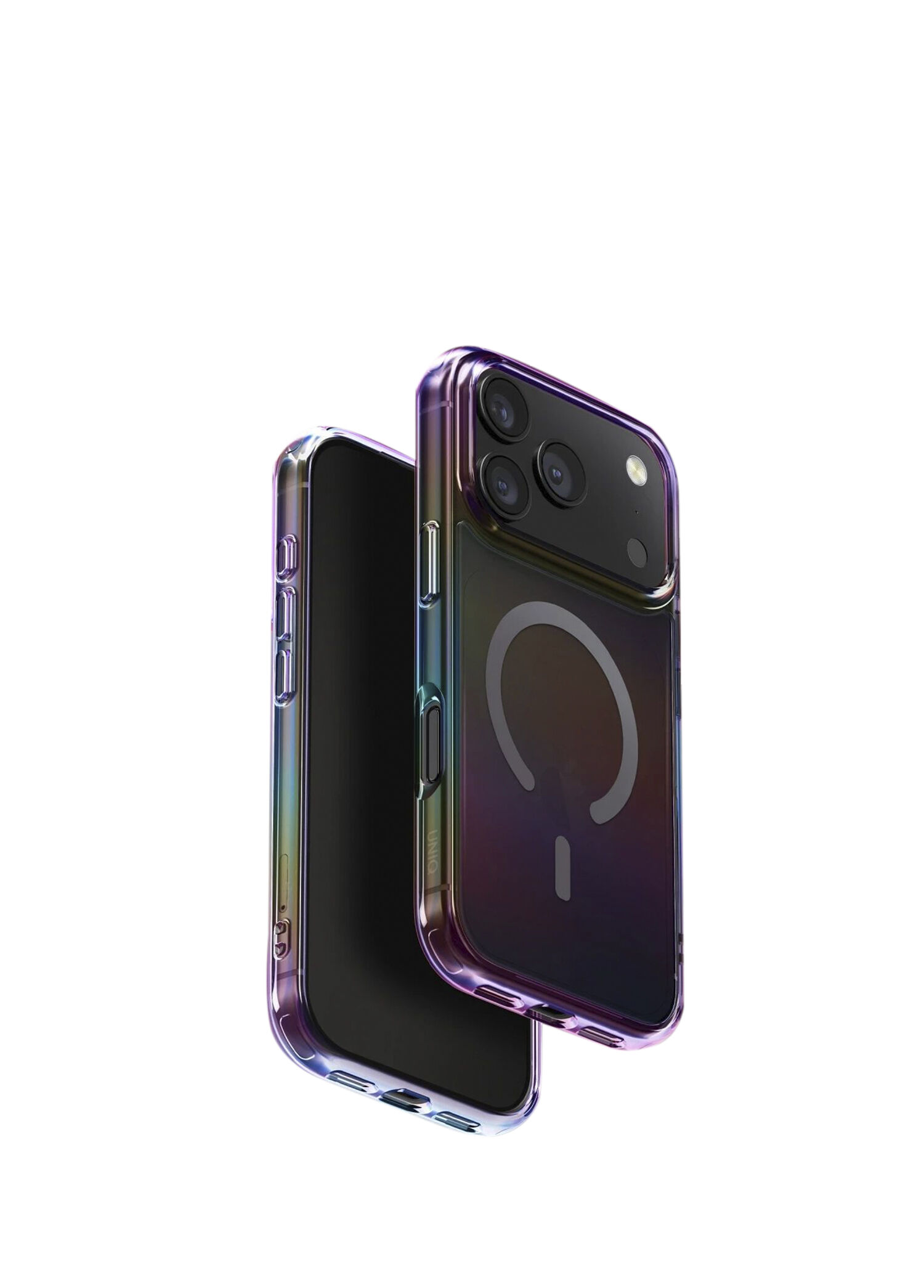 Iridescia iPhone 17 Pro Rainbow Siyah MagSafe Uyumlu Telefon Kılıfı