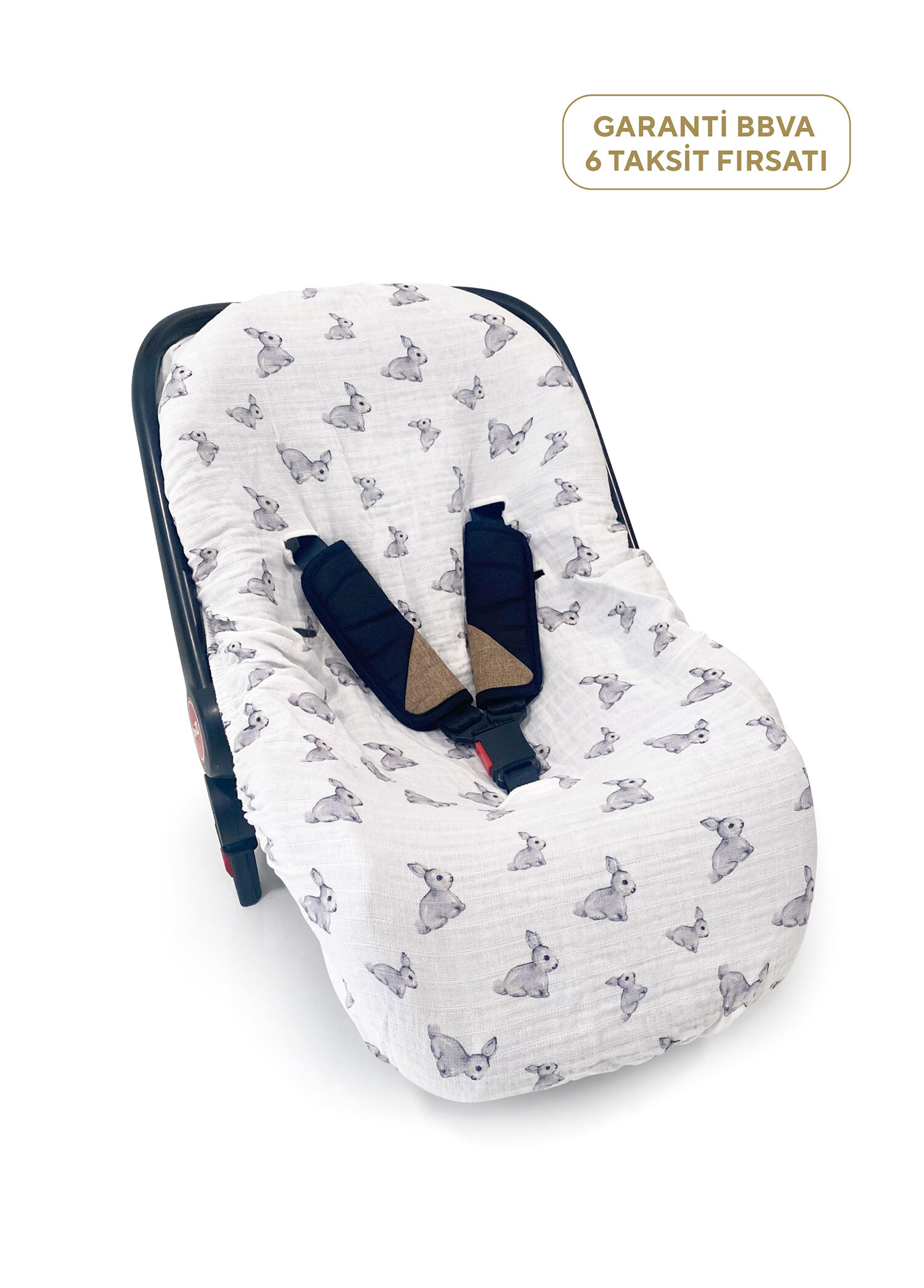 %100 Pamuk Iconique Lapin Müslin Ana Kucağı Kılıfı