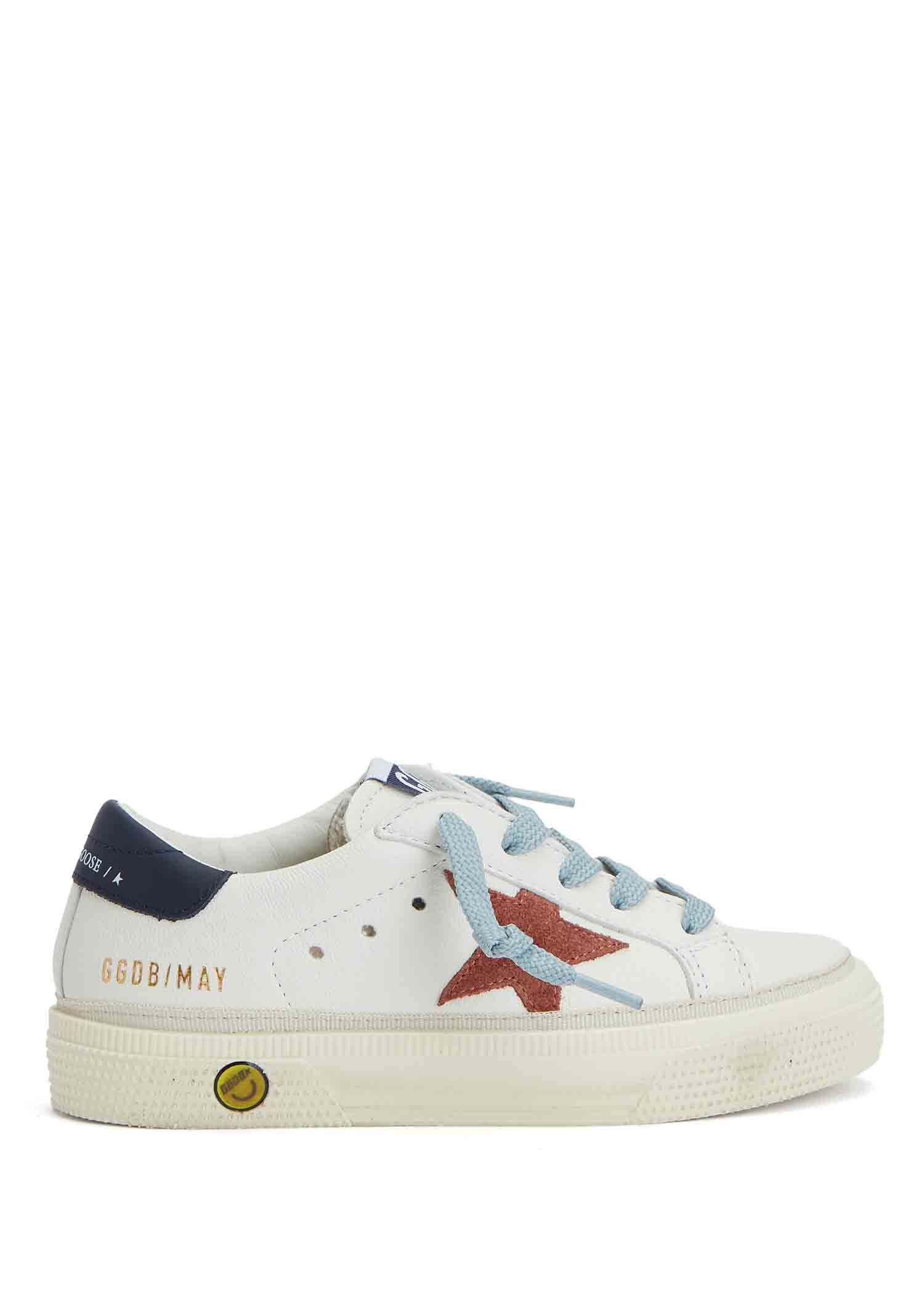 May Beyaz Unisex Çocuk Deri Sneaker