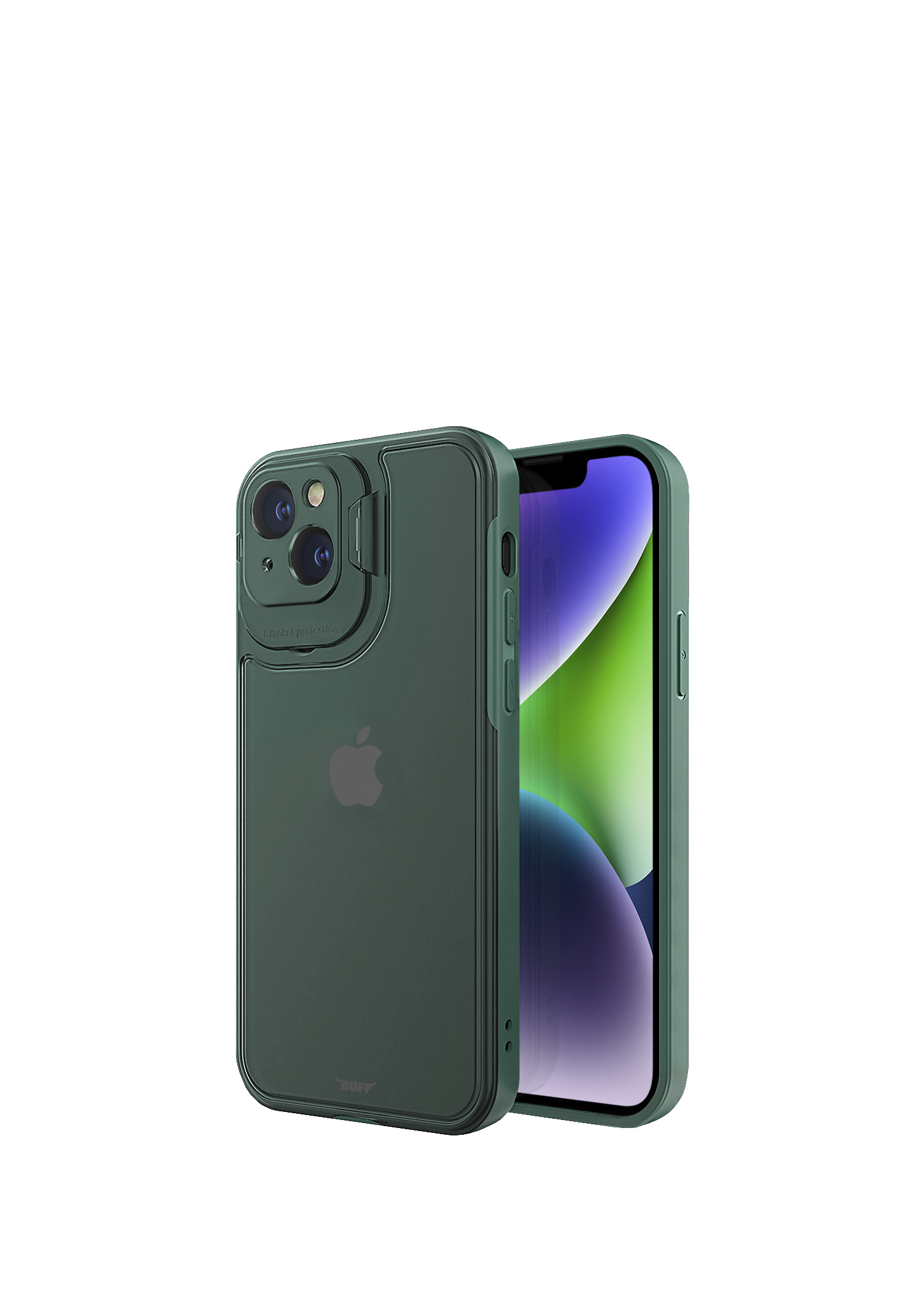 iPhone 14 Plus Hybrid Corner Green Plastik Kılıf