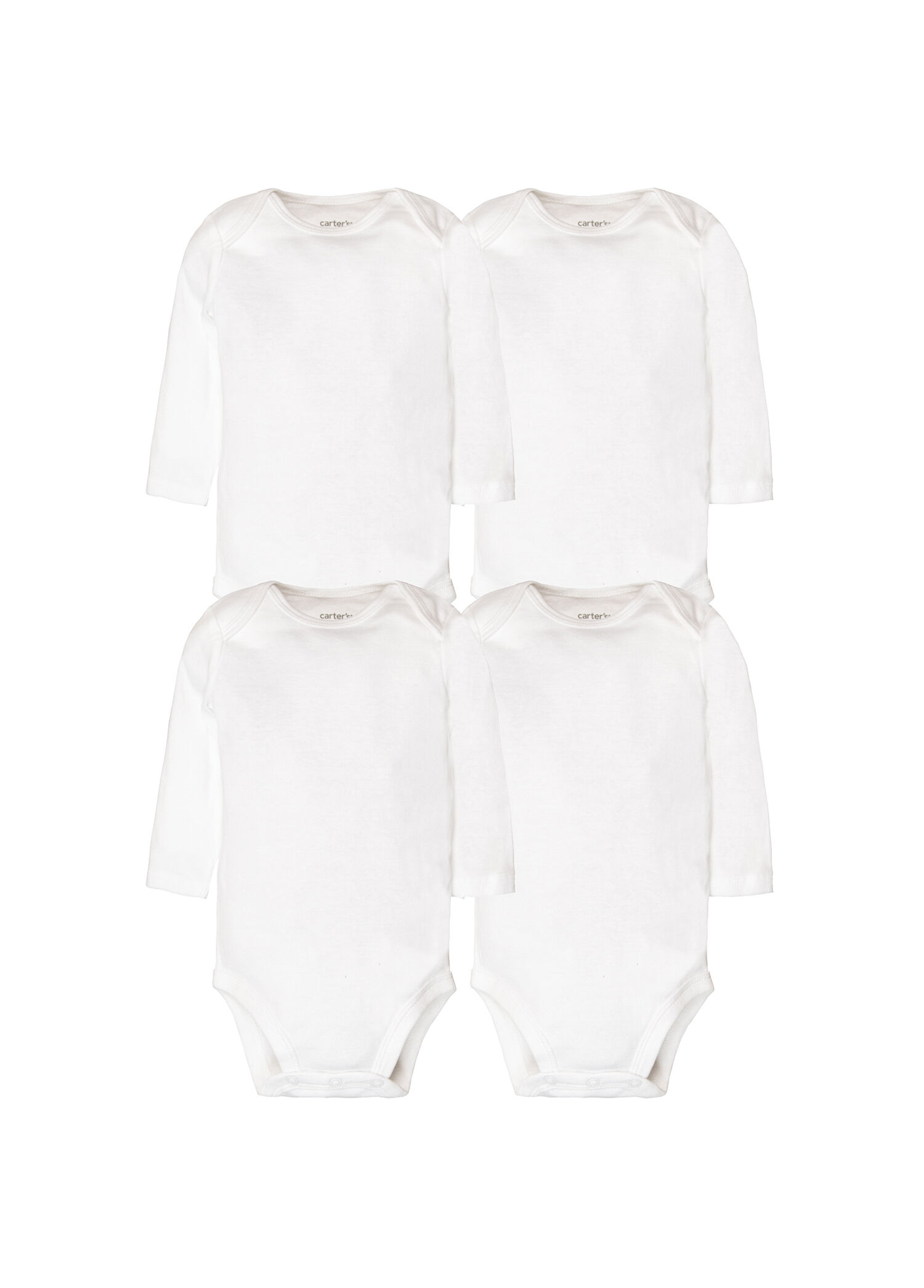 Beyaz Uzun Kollu 4'lü Kız Bebek Body Set