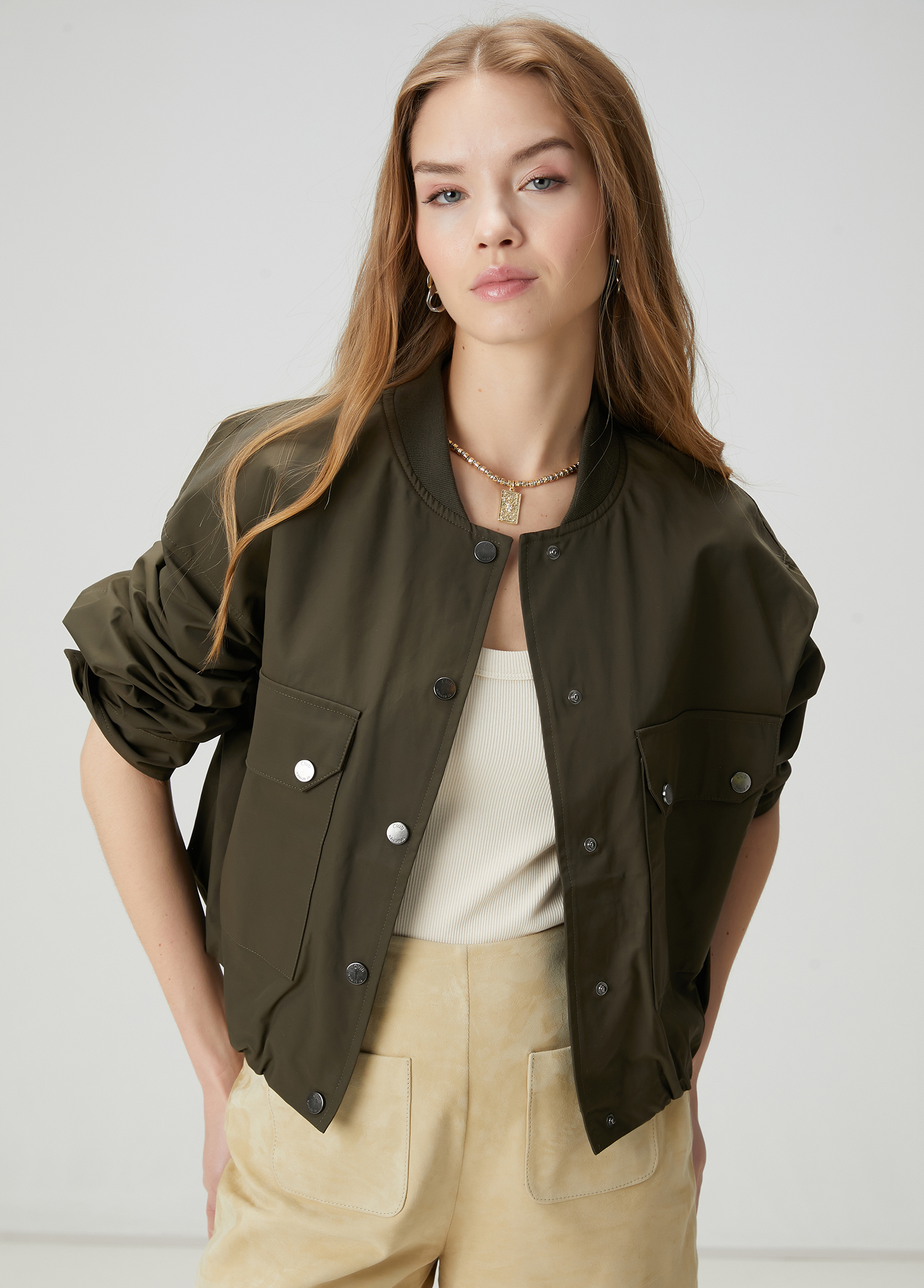 Koyu Haki Bomber Mont_3