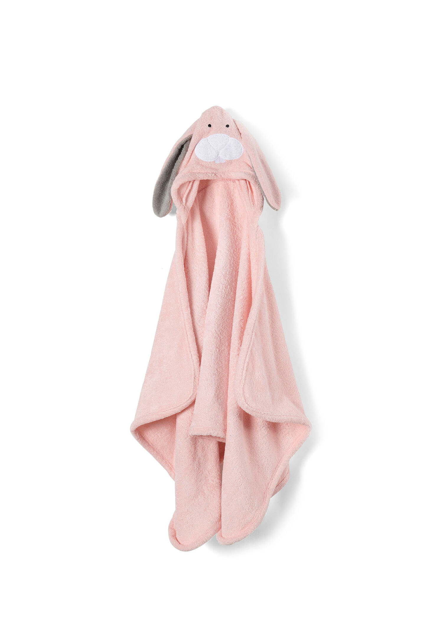Animal Bunny Pink Pamuklu Kapüşonlu Çocuk Banyo Havlusu 70 x 140 cm