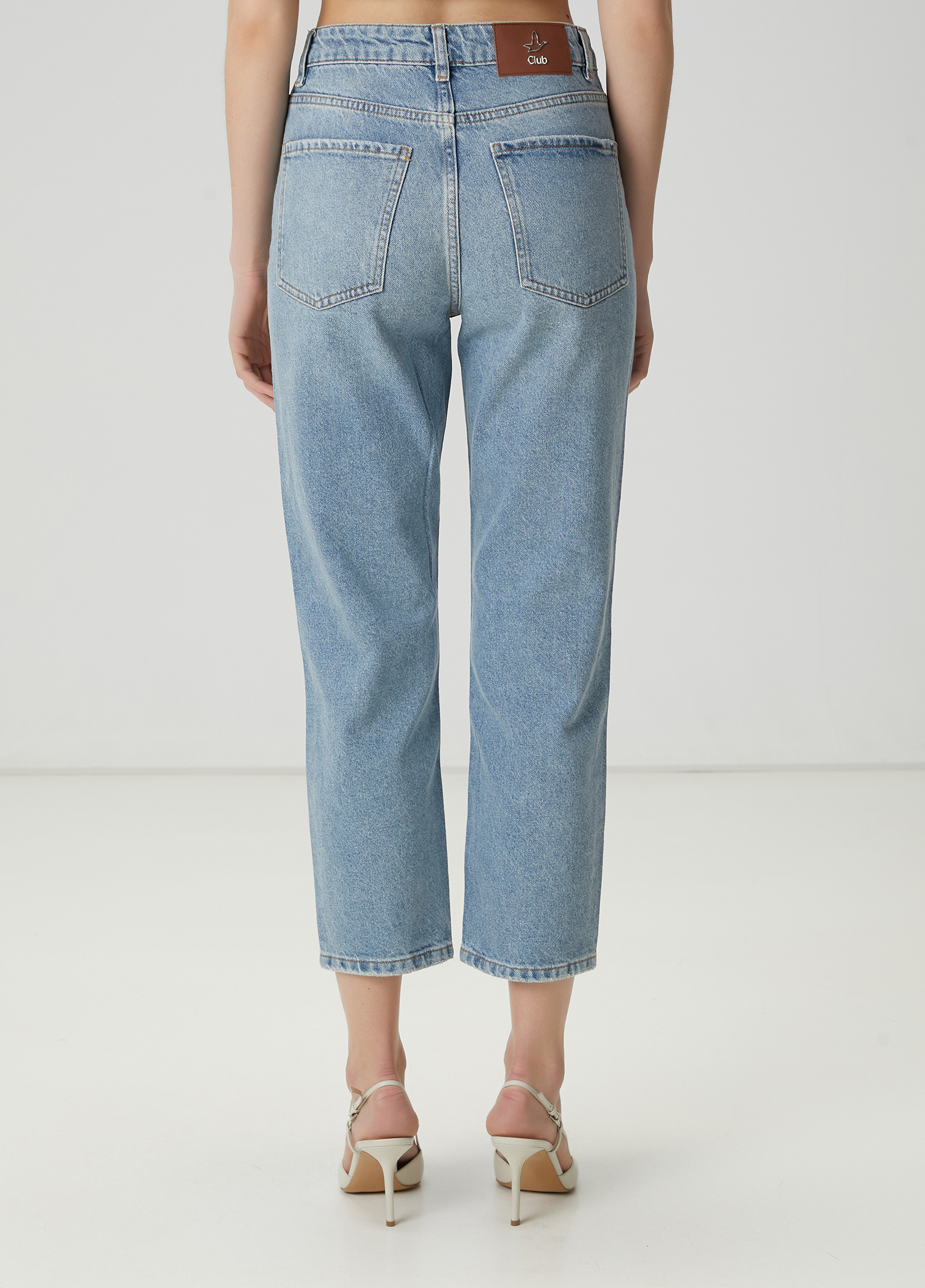 Mavi Taşlı Slouchy Jean Pantolon_5