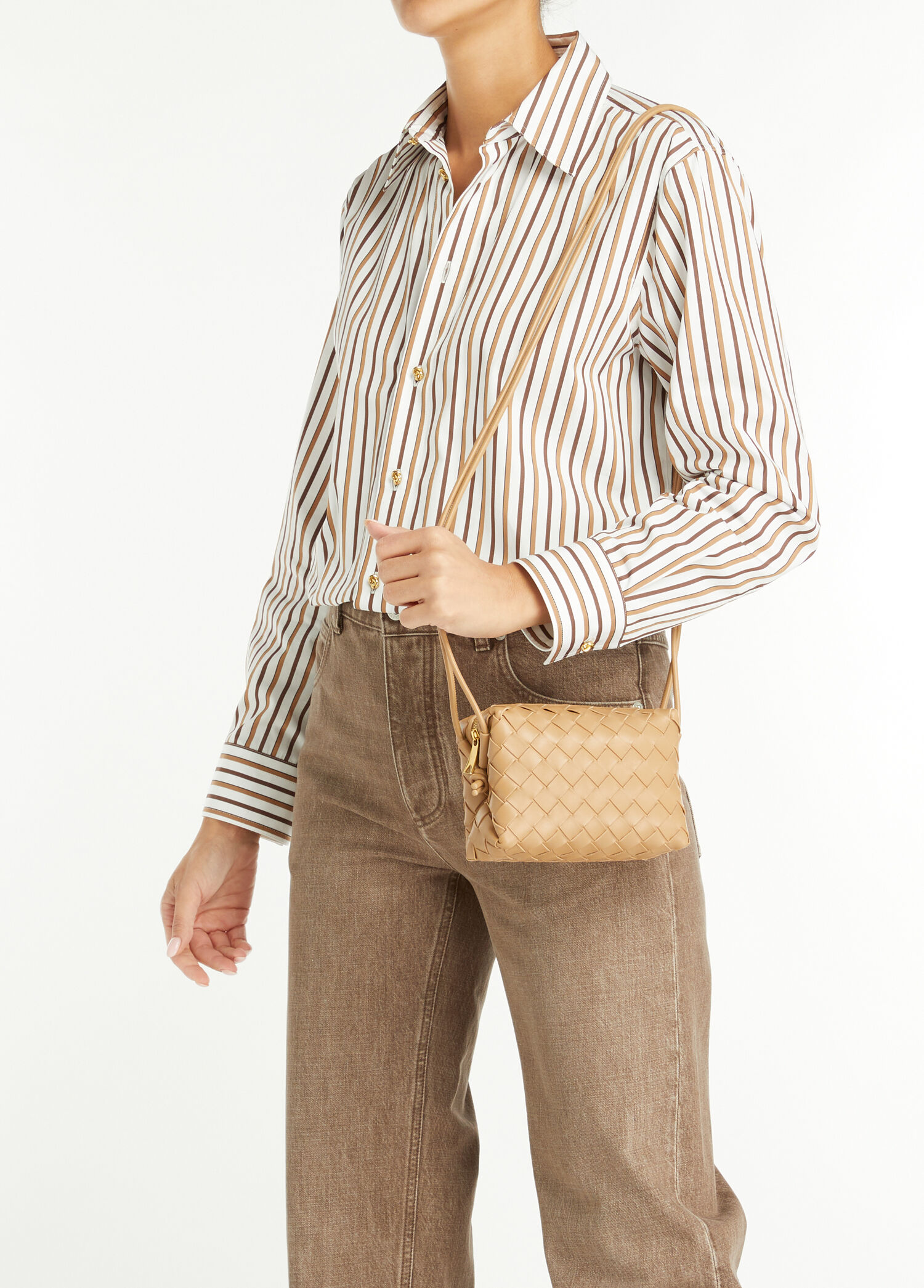 Bottega Veneta Bej Kadın Loop Mini Bej Kadın Deri Çanta 1816611