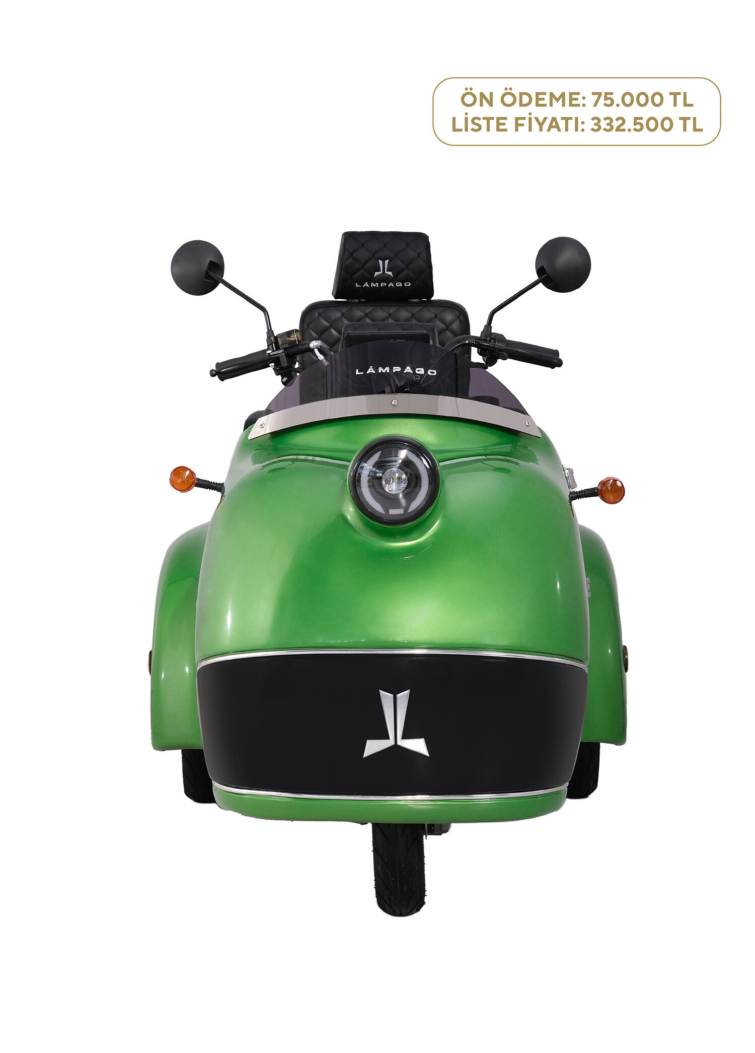 Elektrikli Yeşil Siyah Moped Motosiklet
